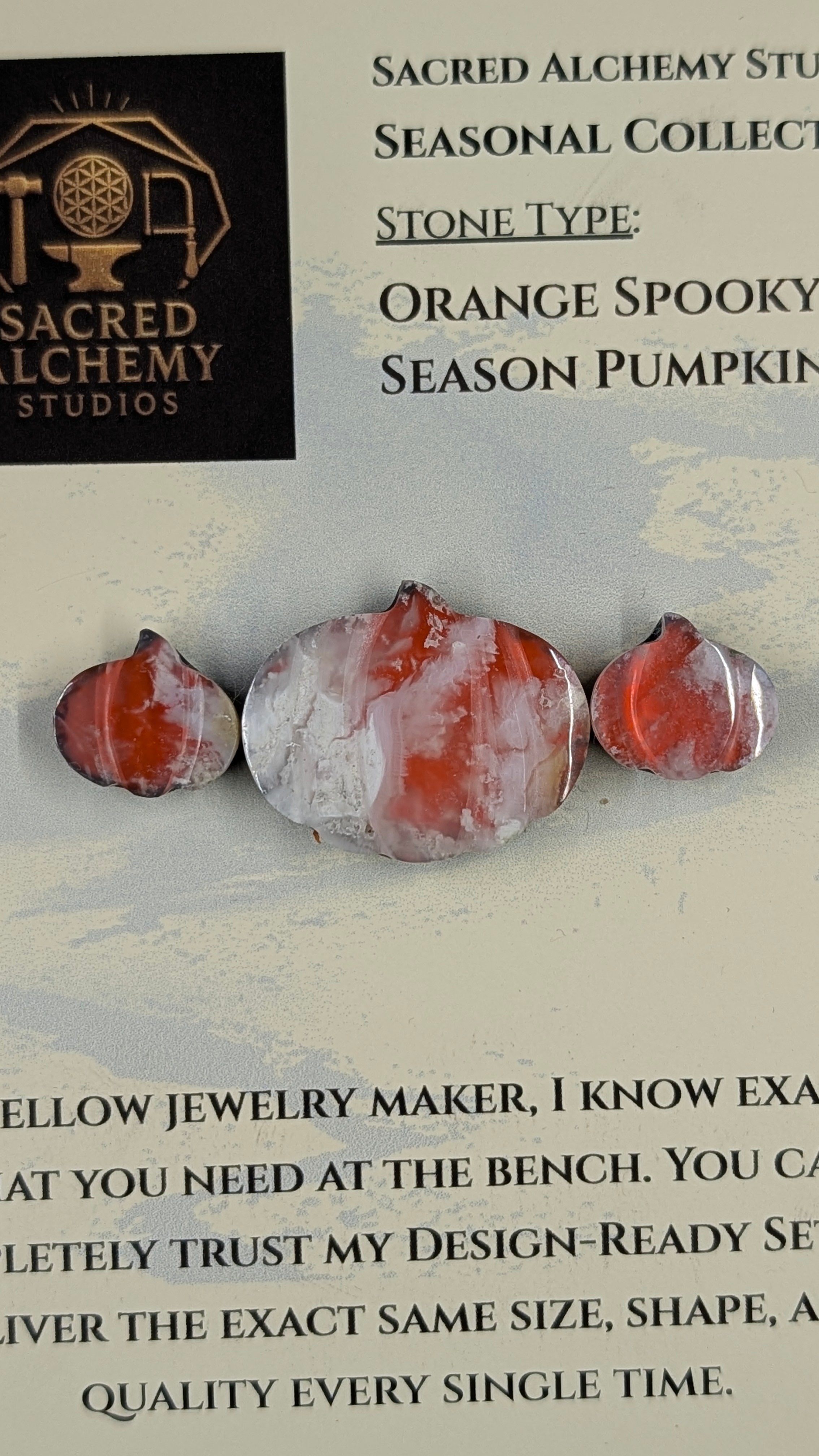 Spooky Season Pumpkin - Orange Plume Agate - Design-Ready™™ Set