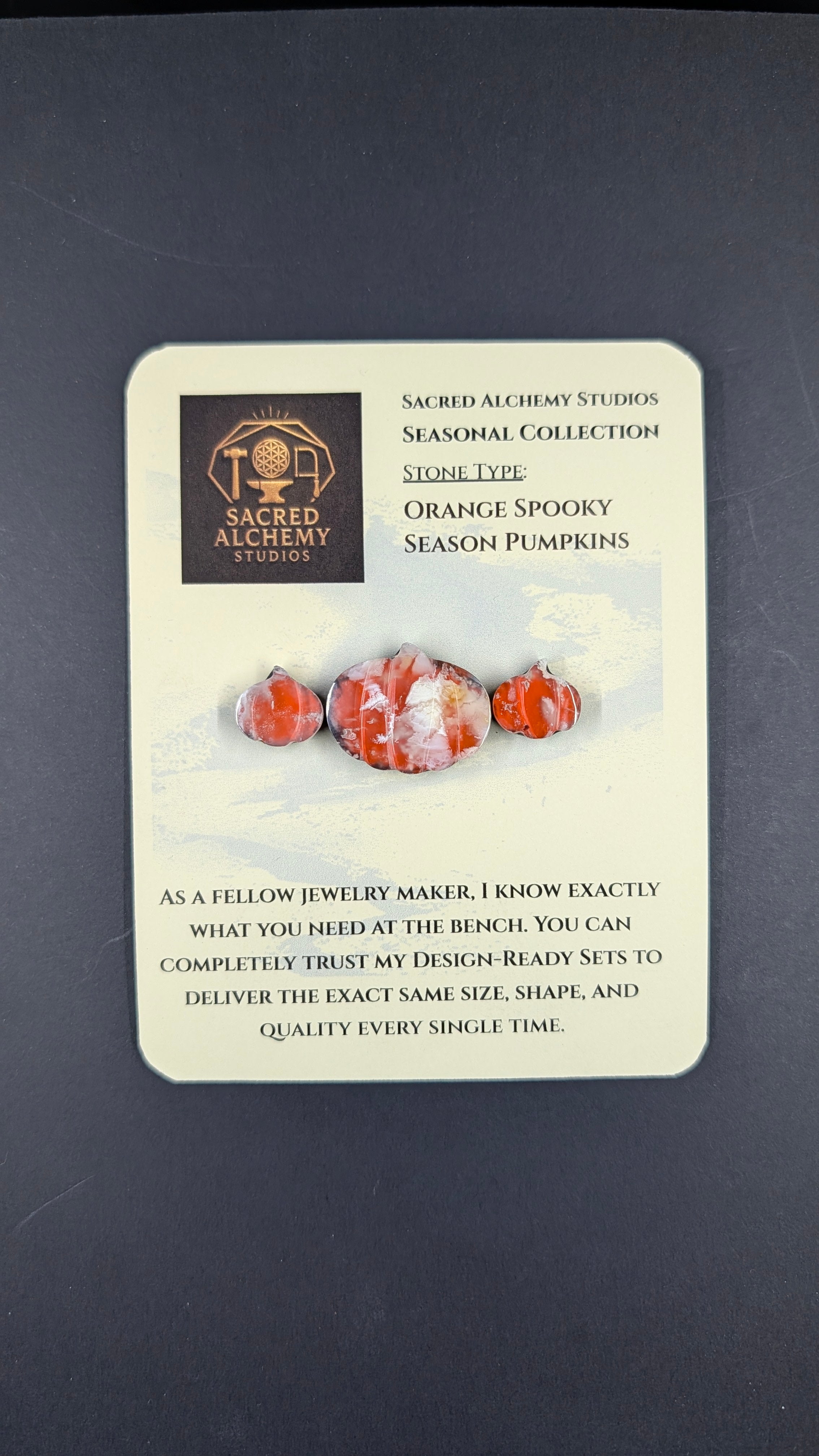 Spooky Season Pumpkin - Orange Plume Agate - Design-Ready™™ Set