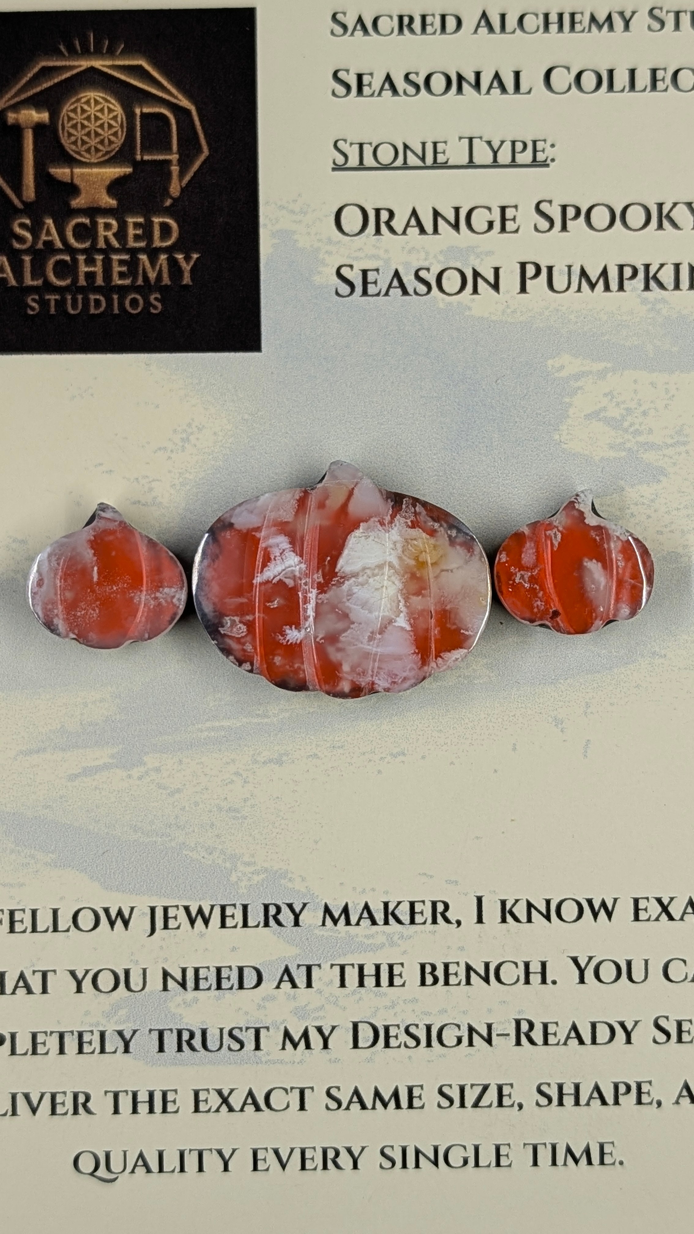 Spooky Season Pumpkin - Orange Plume Agate - Design-Ready™™ Set