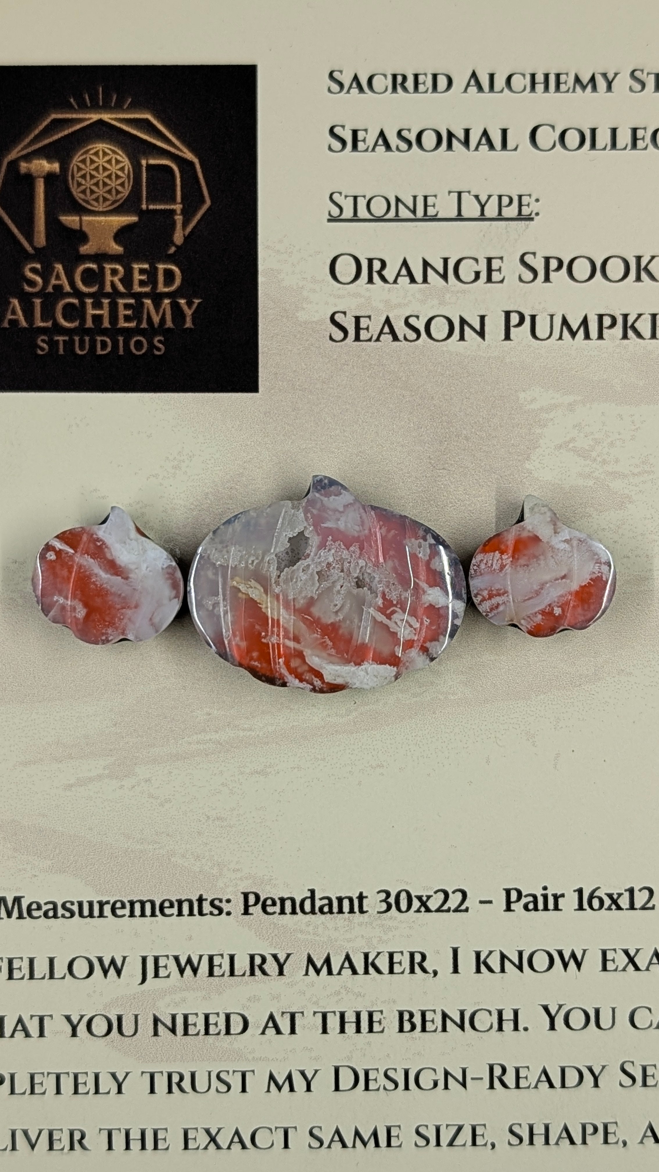 Spooky Season Pumpkin - Orange Plume Agate - Design-Ready™™ Set