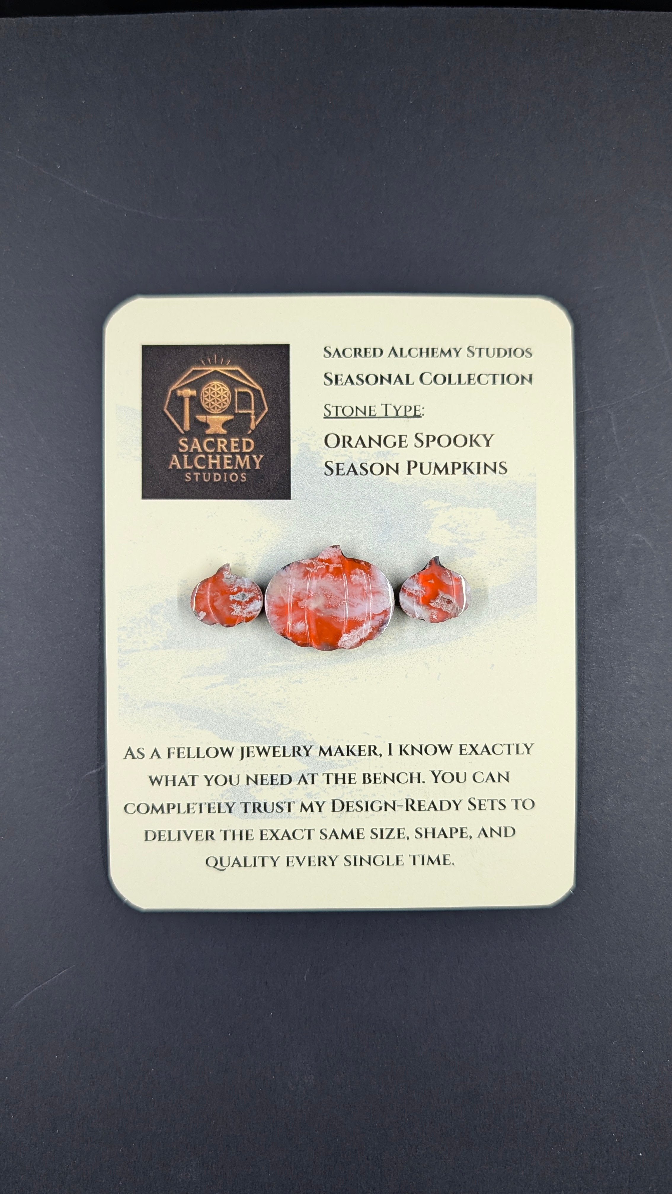 Spooky Season Pumpkin - Orange Plume Agate - Design-Ready™™ Set