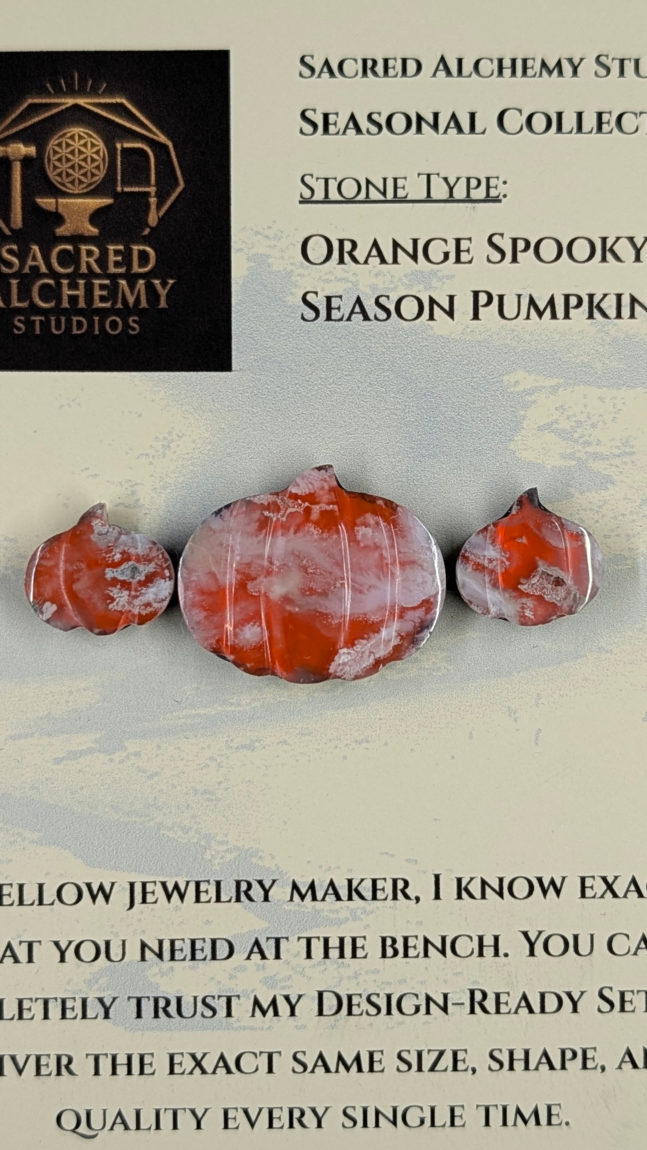 Spooky Season Pumpkin - Orange Plume Agate - Design-Ready™™ Set