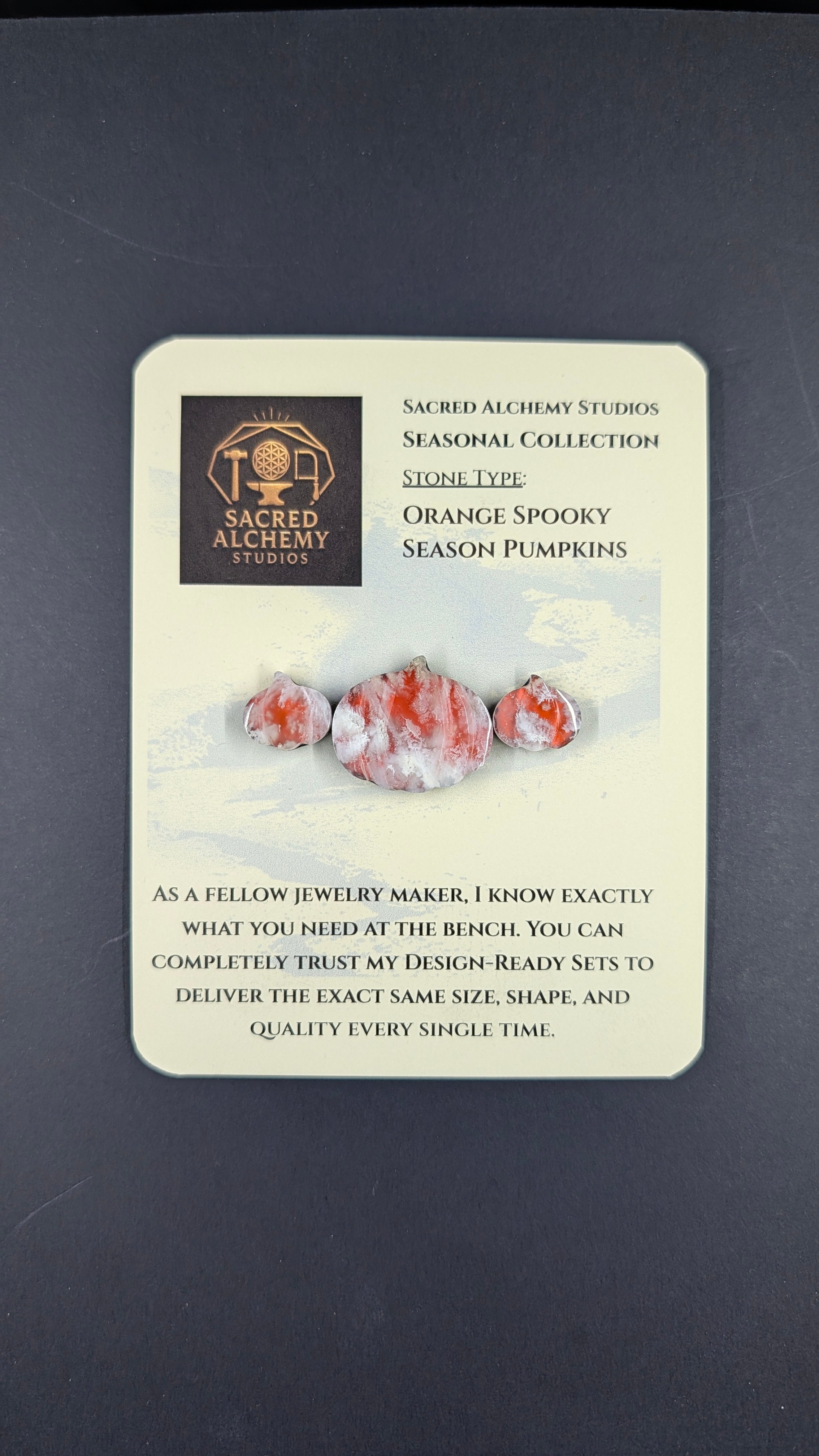 Spooky Season Pumpkin - Orange Plume Agate - Design-Ready™™ Set