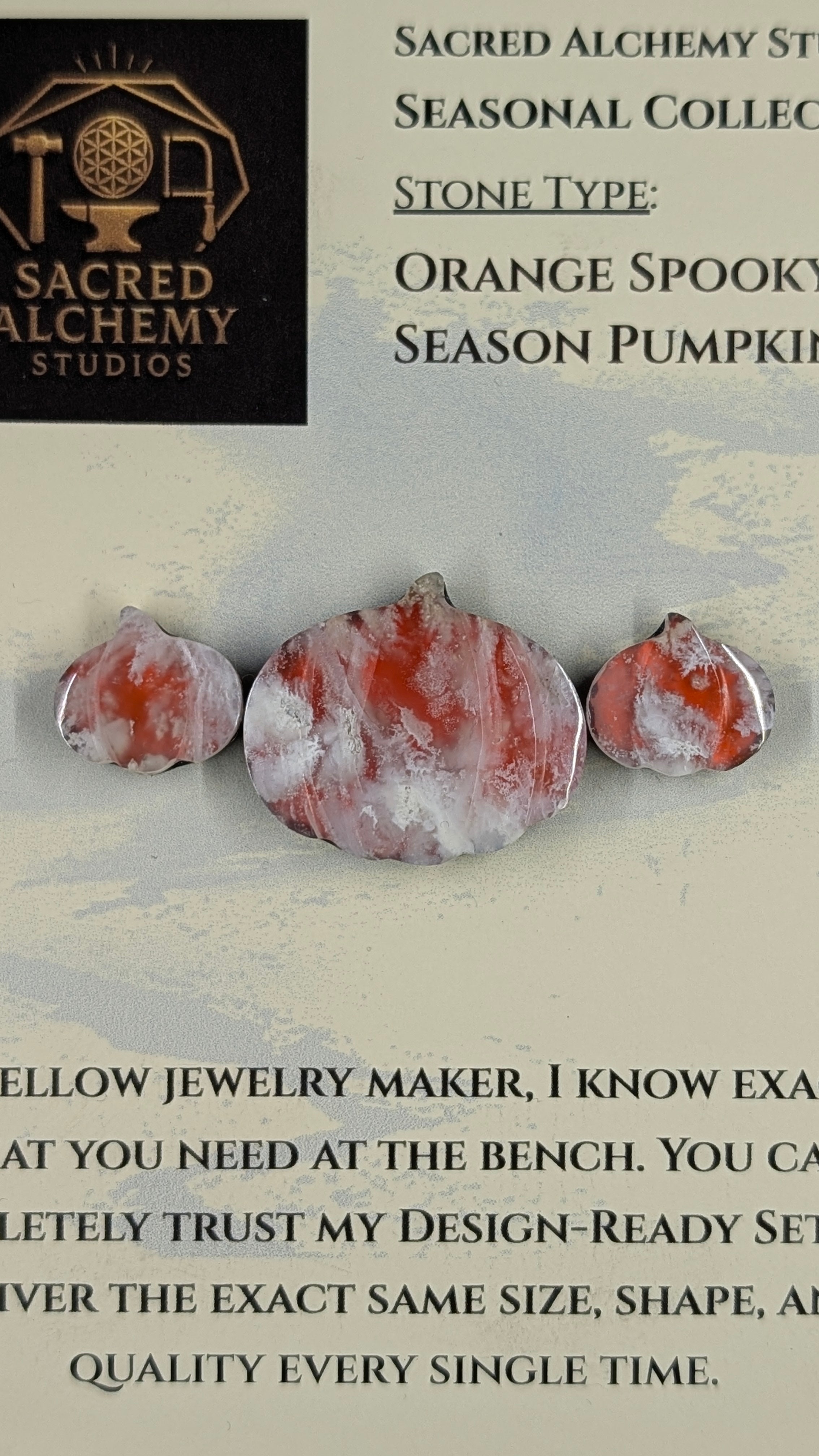Spooky Season Pumpkin - Orange Plume Agate - Design-Ready™™ Set