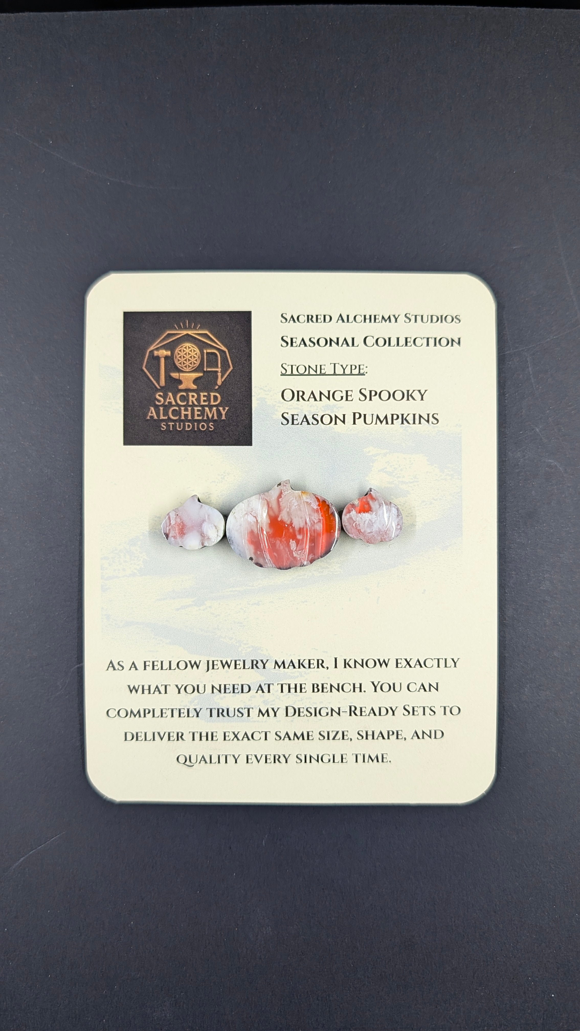 Spooky Season Pumpkin - Orange Plume Agate - Design-Ready™™ Set