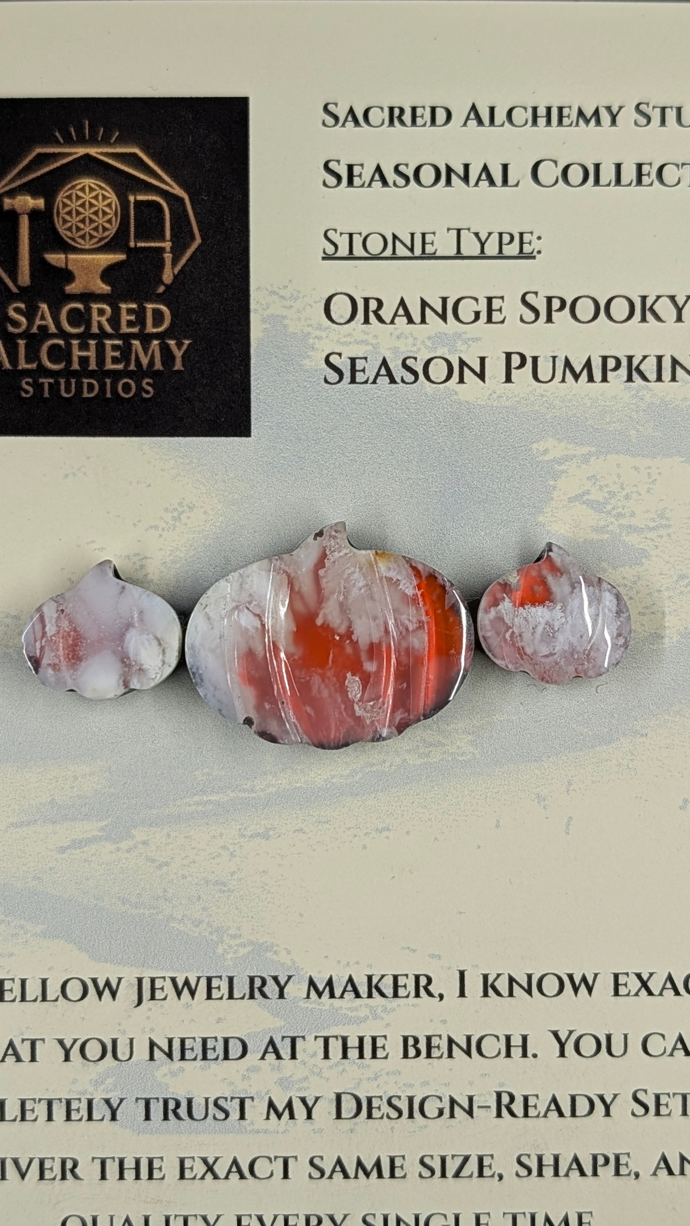 Spooky Season Pumpkin - Orange Plume Agate - Design-Ready™™ Set