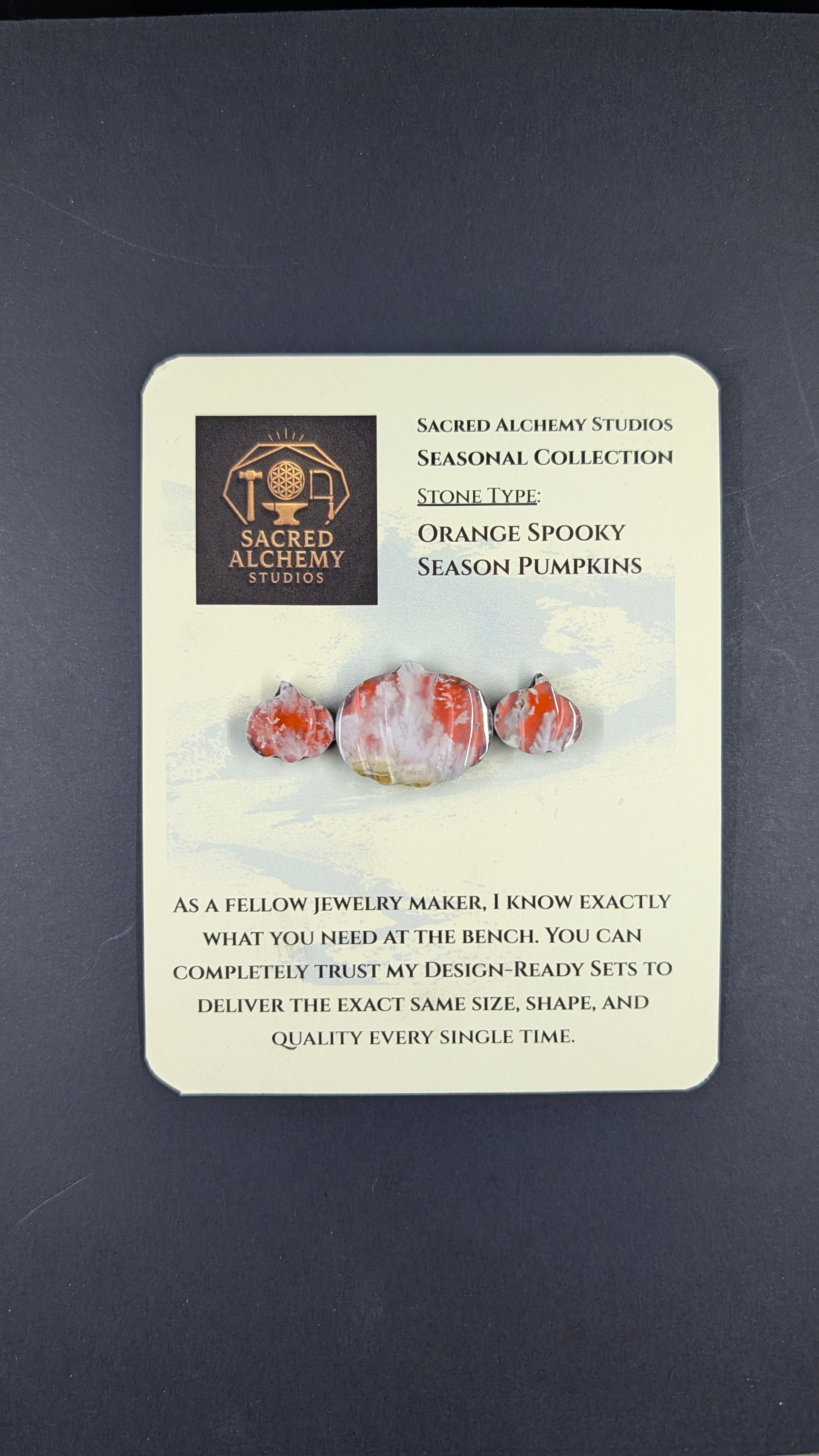 Spooky Season Pumpkin - Orange Plume Agate - Design-Ready™™ Set
