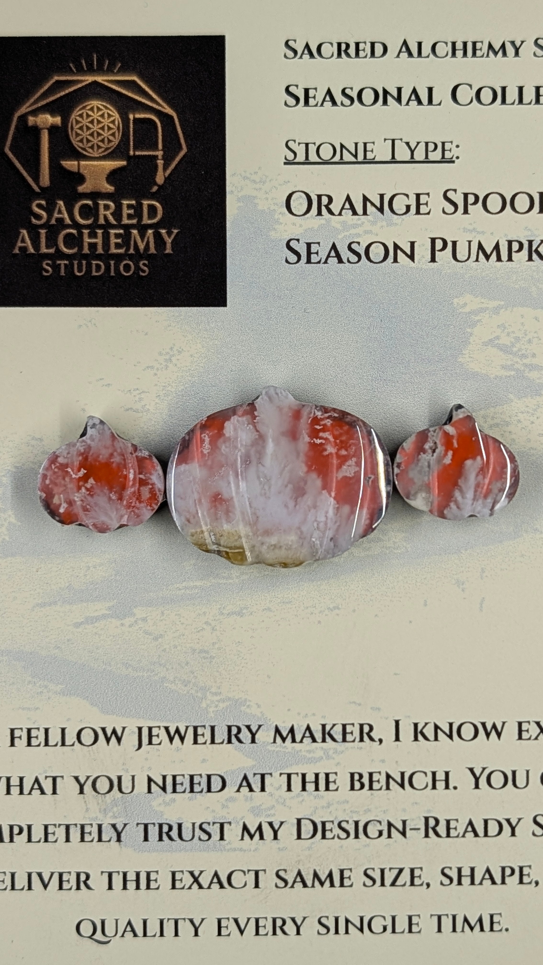 Spooky Season Pumpkin - Orange Plume Agate - Design-Ready™™ Set