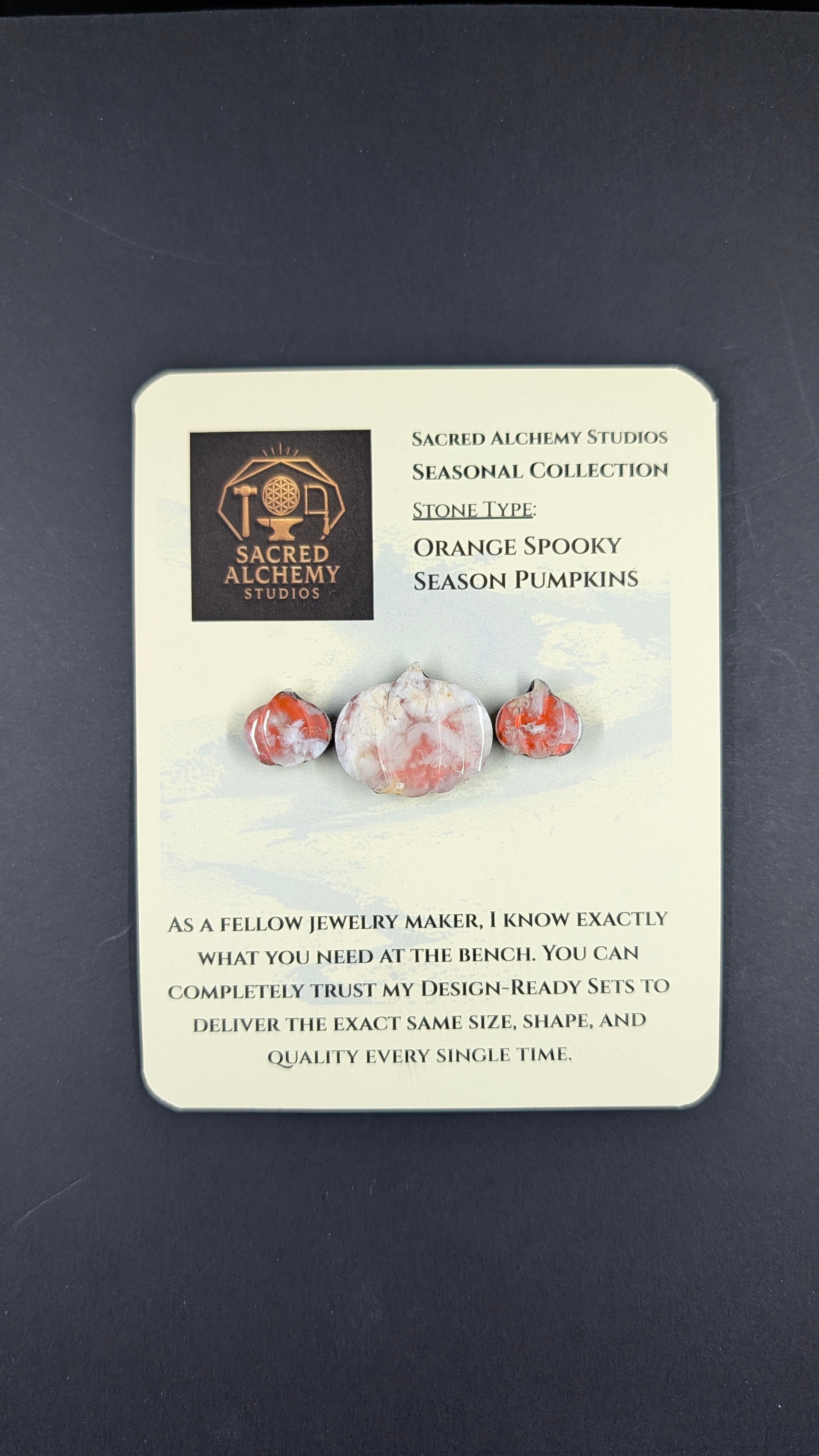 Spooky Season Pumpkin - Orange Plume Agate - Design-Ready™™ Set