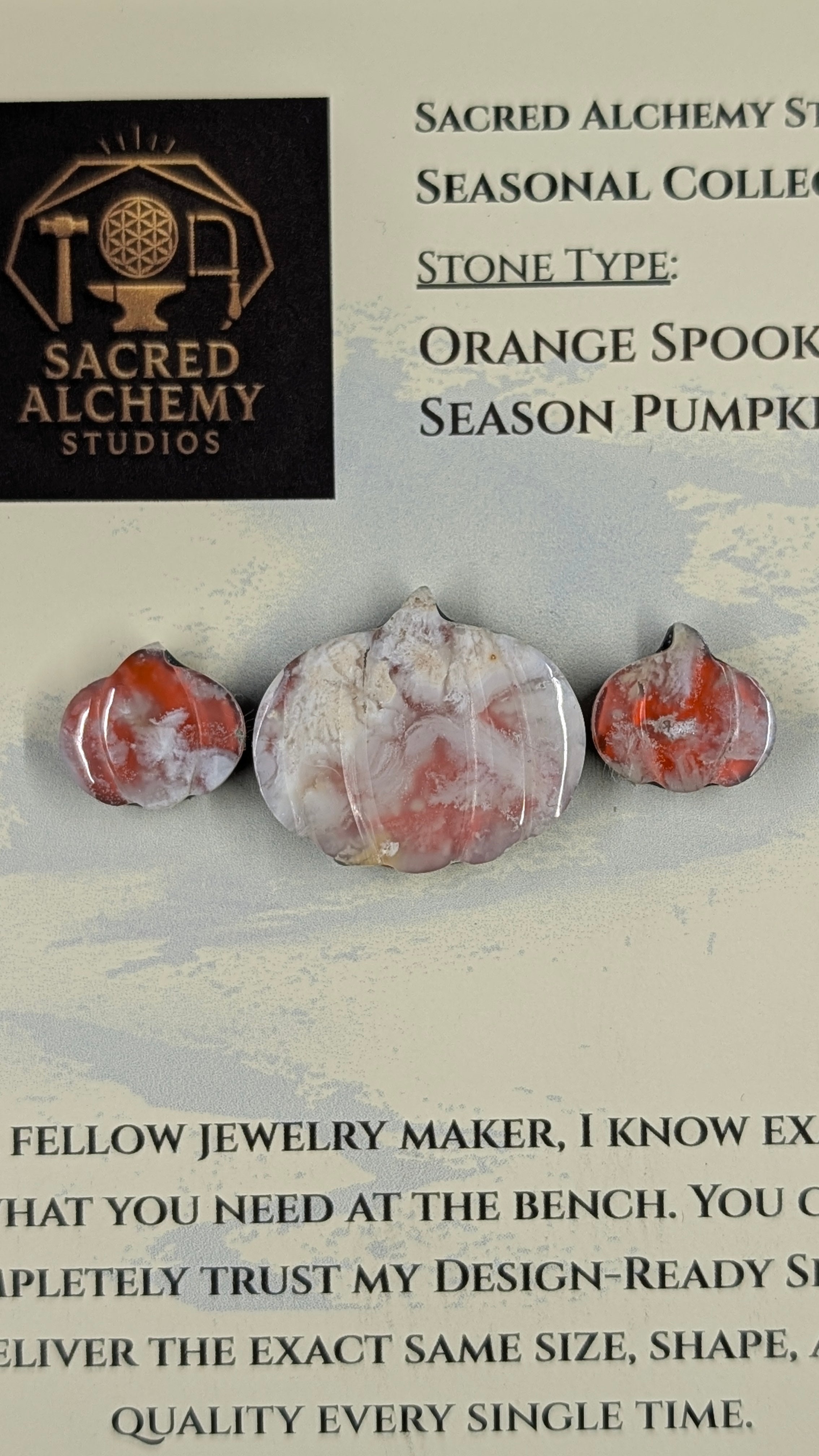 Spooky Season Pumpkin - Orange Plume Agate - Design-Ready™™ Set