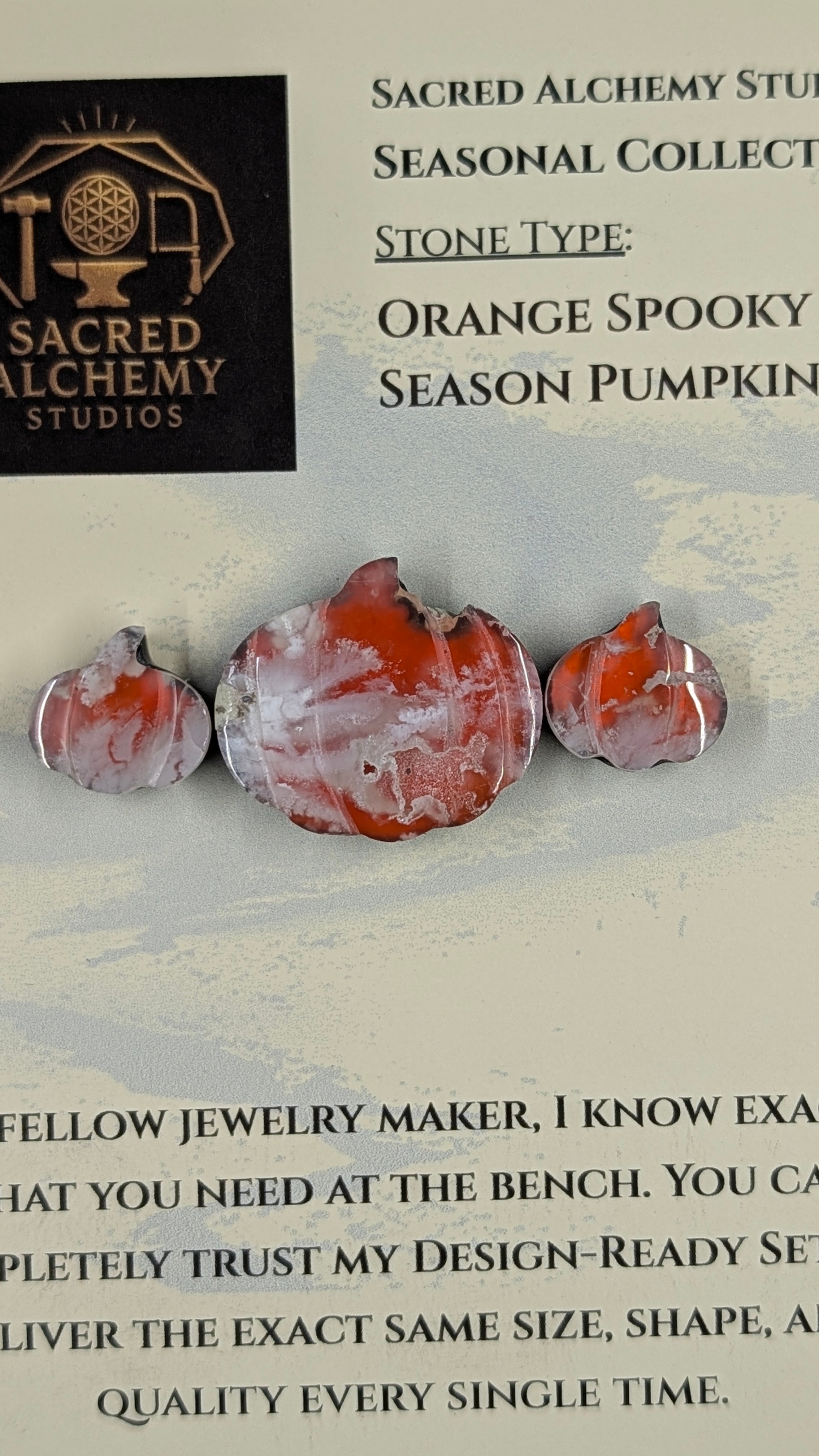 Spooky Season Pumpkin - Orange Plume Agate - Design-Ready™™ Set