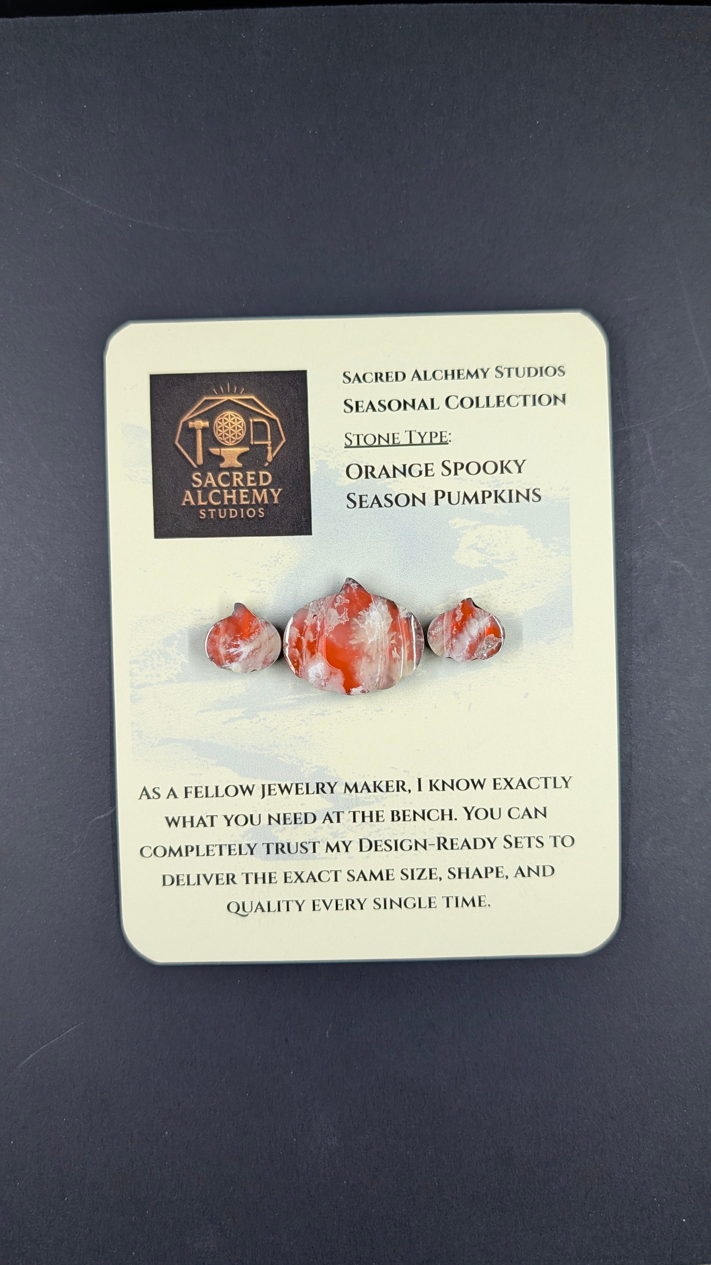 Spooky Season Pumpkin - Orange Plume Agate - Design-Ready™™ Set