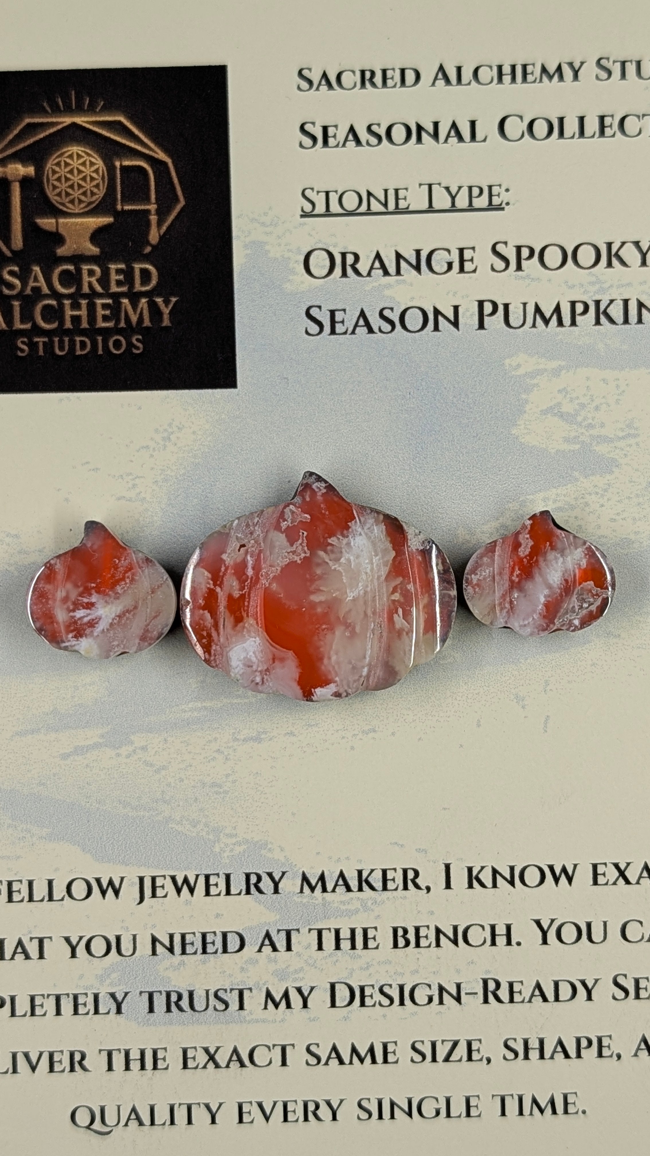 Spooky Season Pumpkin - Orange Plume Agate - Design-Ready™™ Set