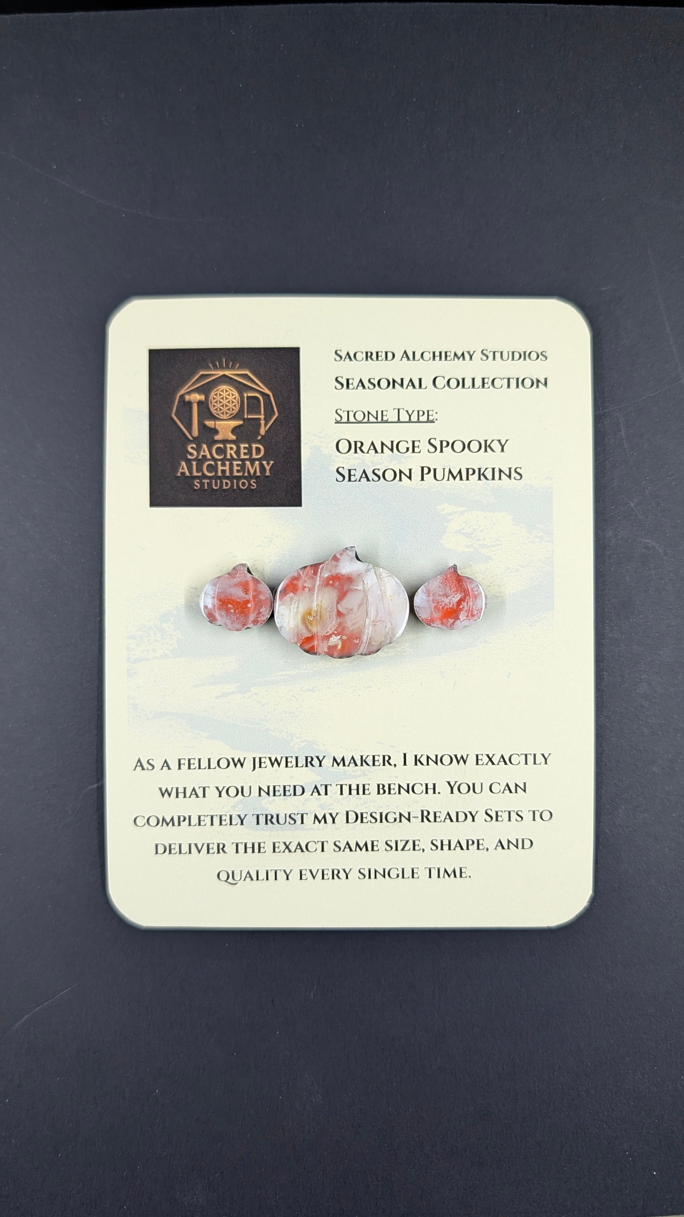 Spooky Season Pumpkin - Orange Plume Agate - Design-Ready™™ Set