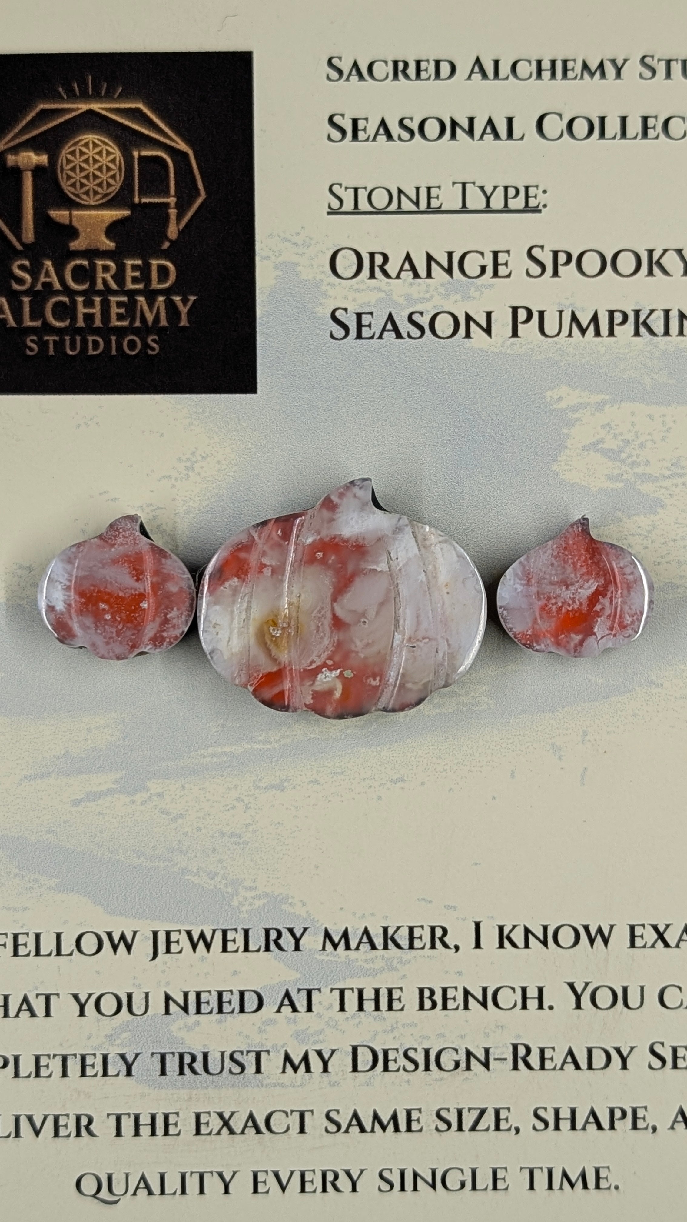 Spooky Season Pumpkin - Orange Plume Agate - Design-Ready™™ Set