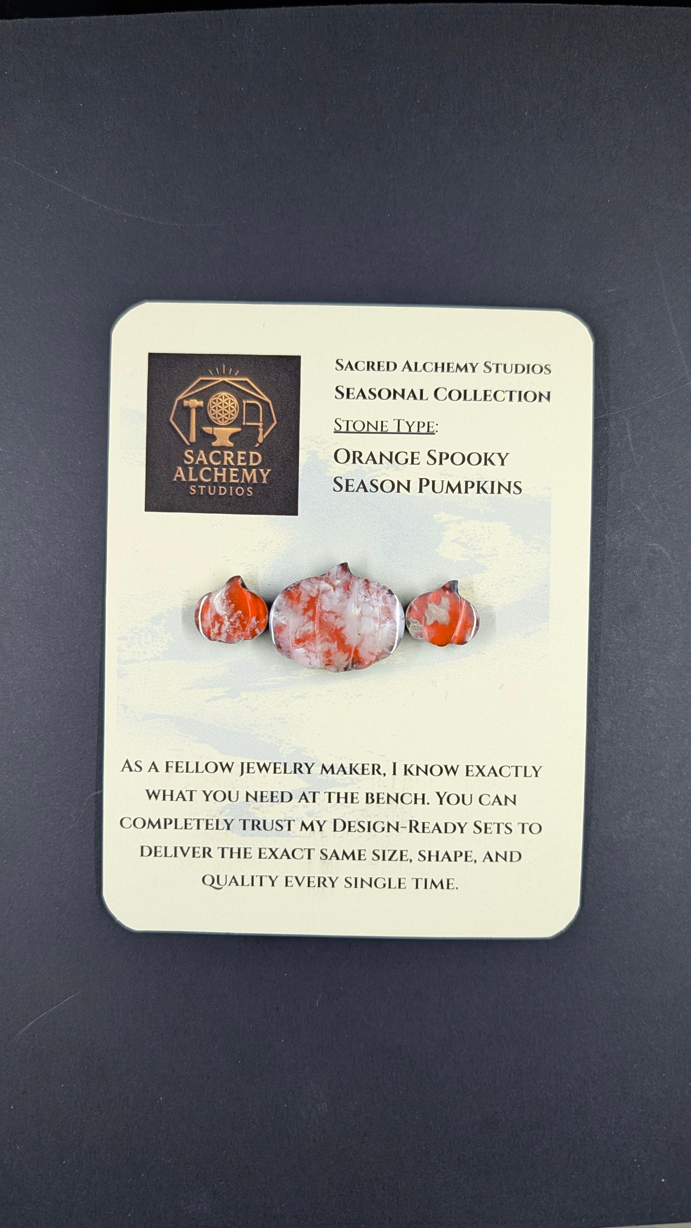 Spooky Season Pumpkin - Orange Plume Agate - Design-Ready™™ Set