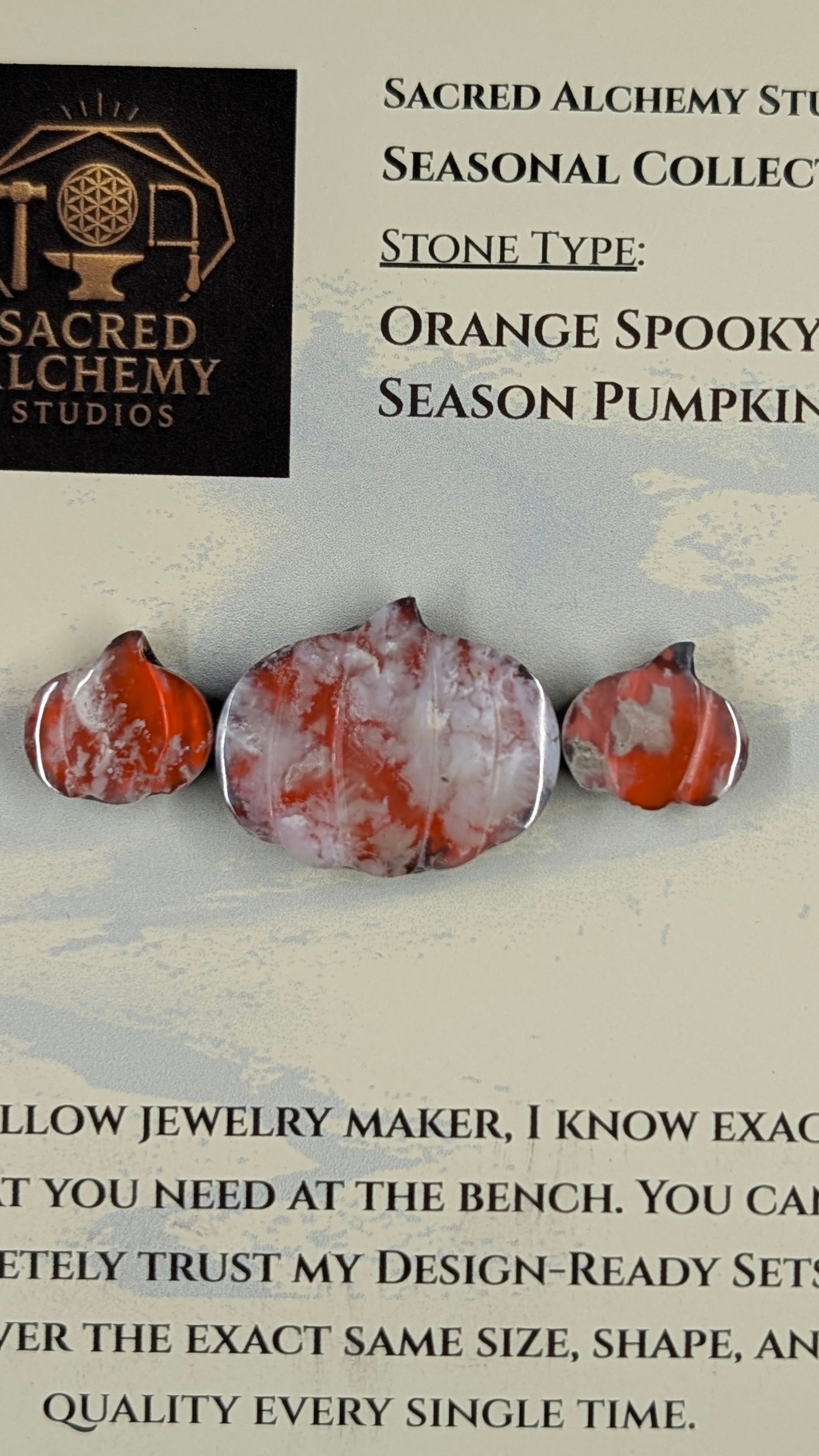 Spooky Season Pumpkin - Orange Plume Agate - Design-Ready™™ Set