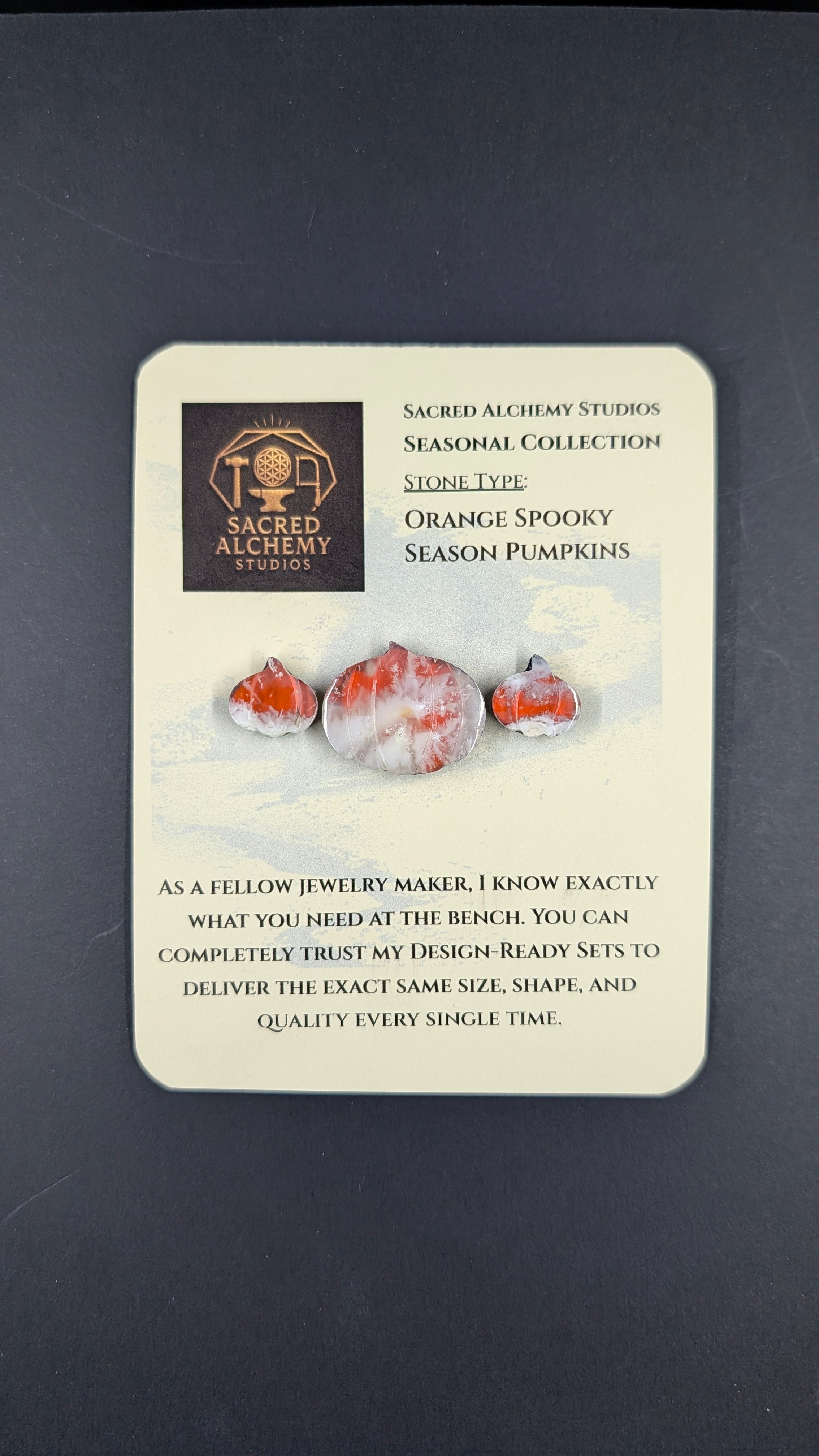Spooky Season Pumpkin - Orange Plume Agate - Design-Ready™ Set
