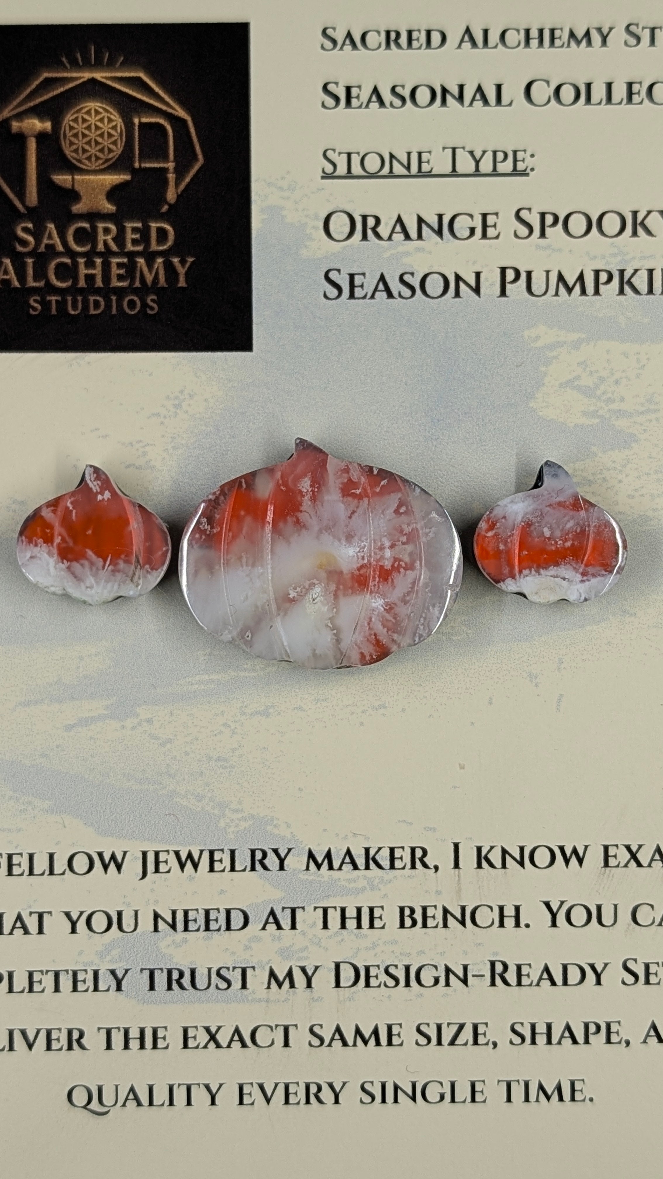 Spooky Season Pumpkin - Orange Plume Agate - Design-Ready™ Set