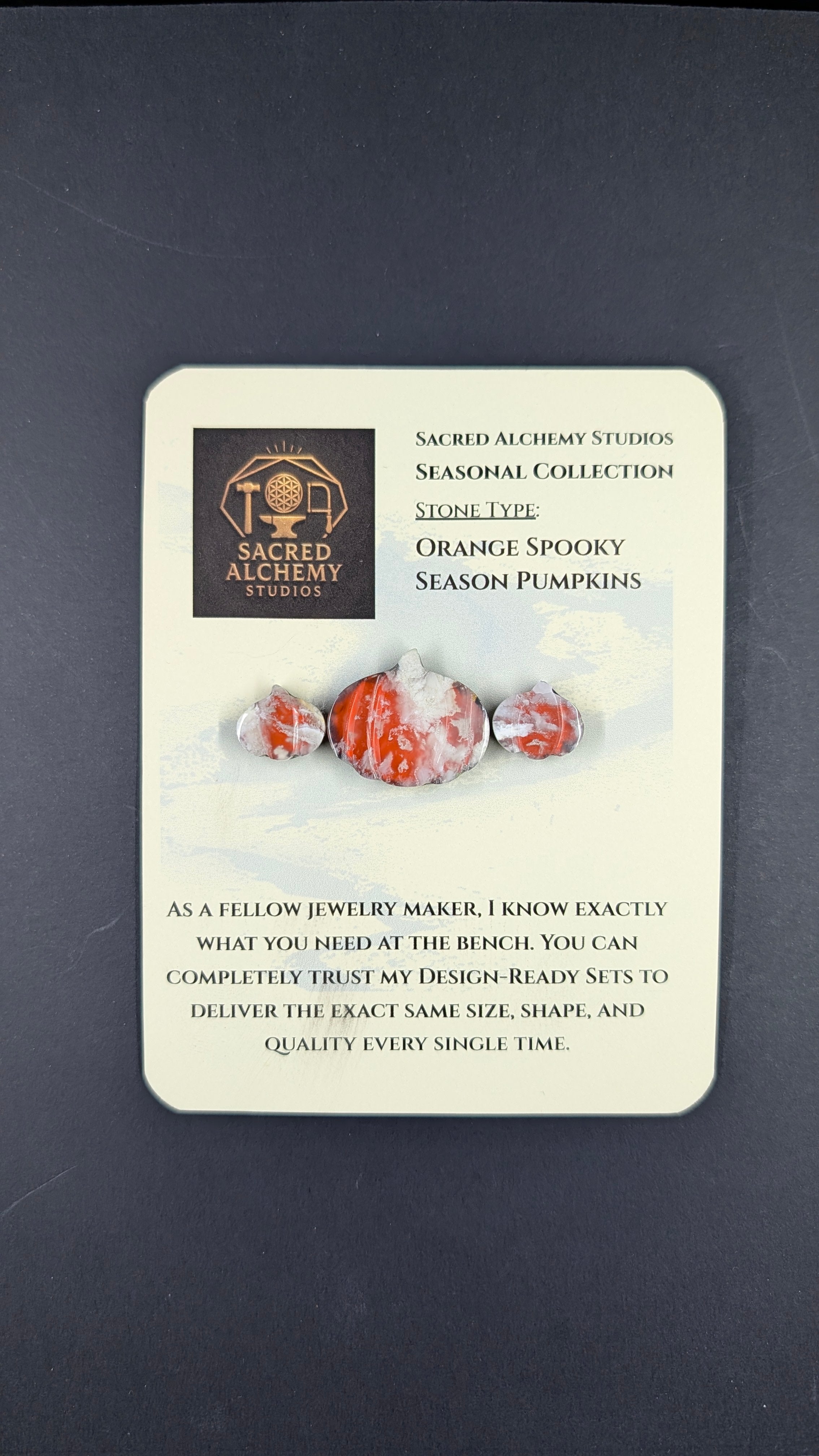 Spooky Season Pumpkin - Orange Plume Agate - Design-Ready™ Set