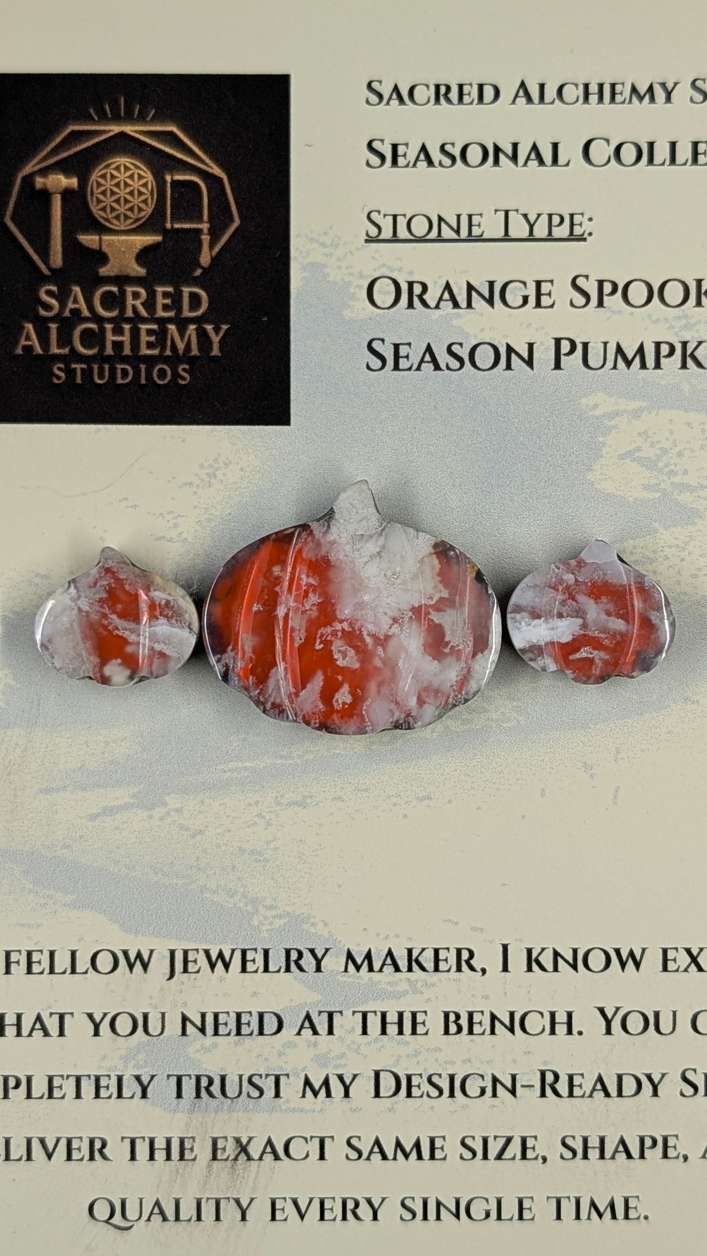Spooky Season Pumpkin - Orange Plume Agate - Design-Ready™ Set
