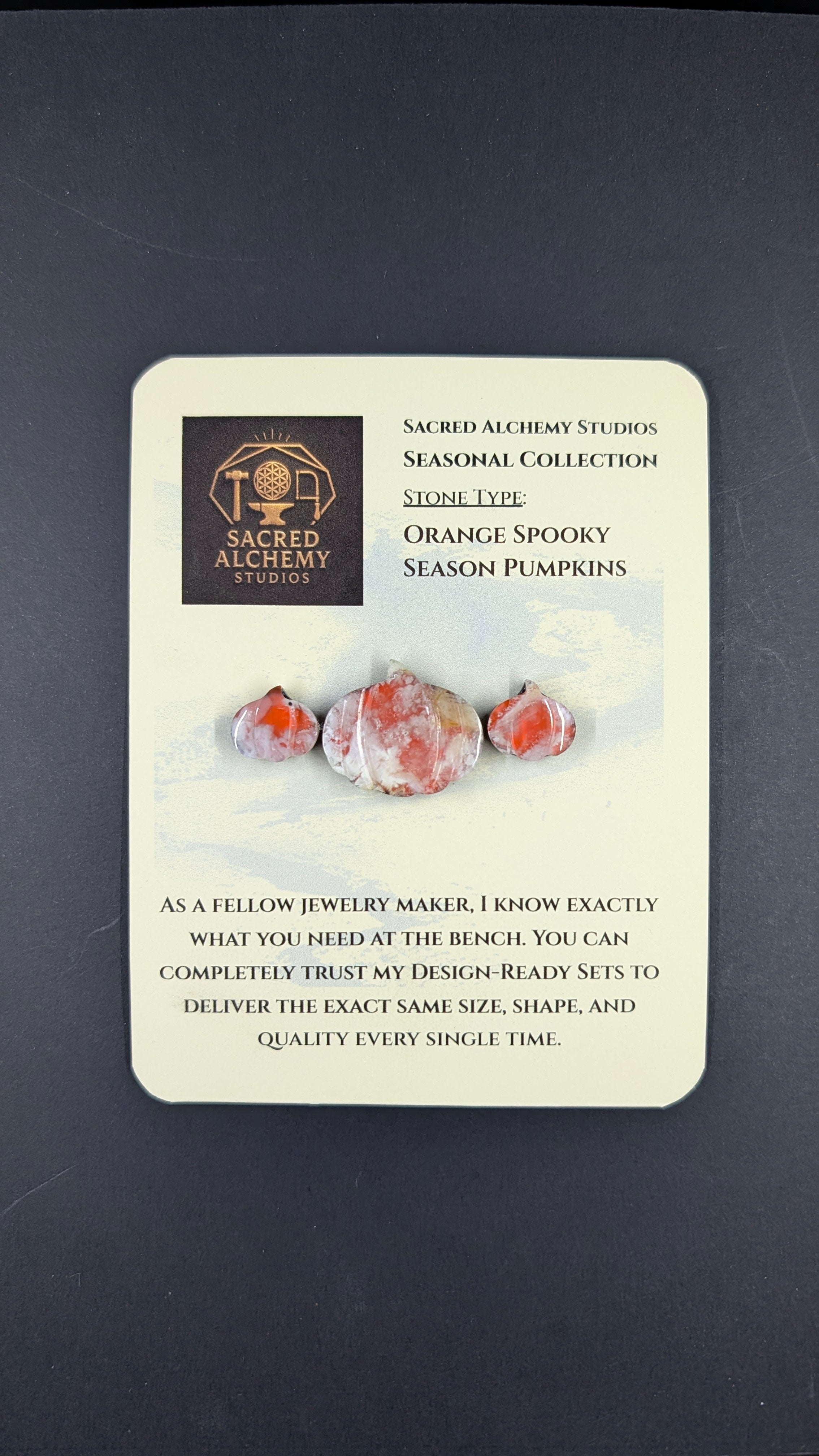 Spooky Season Pumpkin - Orange Plume Agate - Design-Ready™ Set