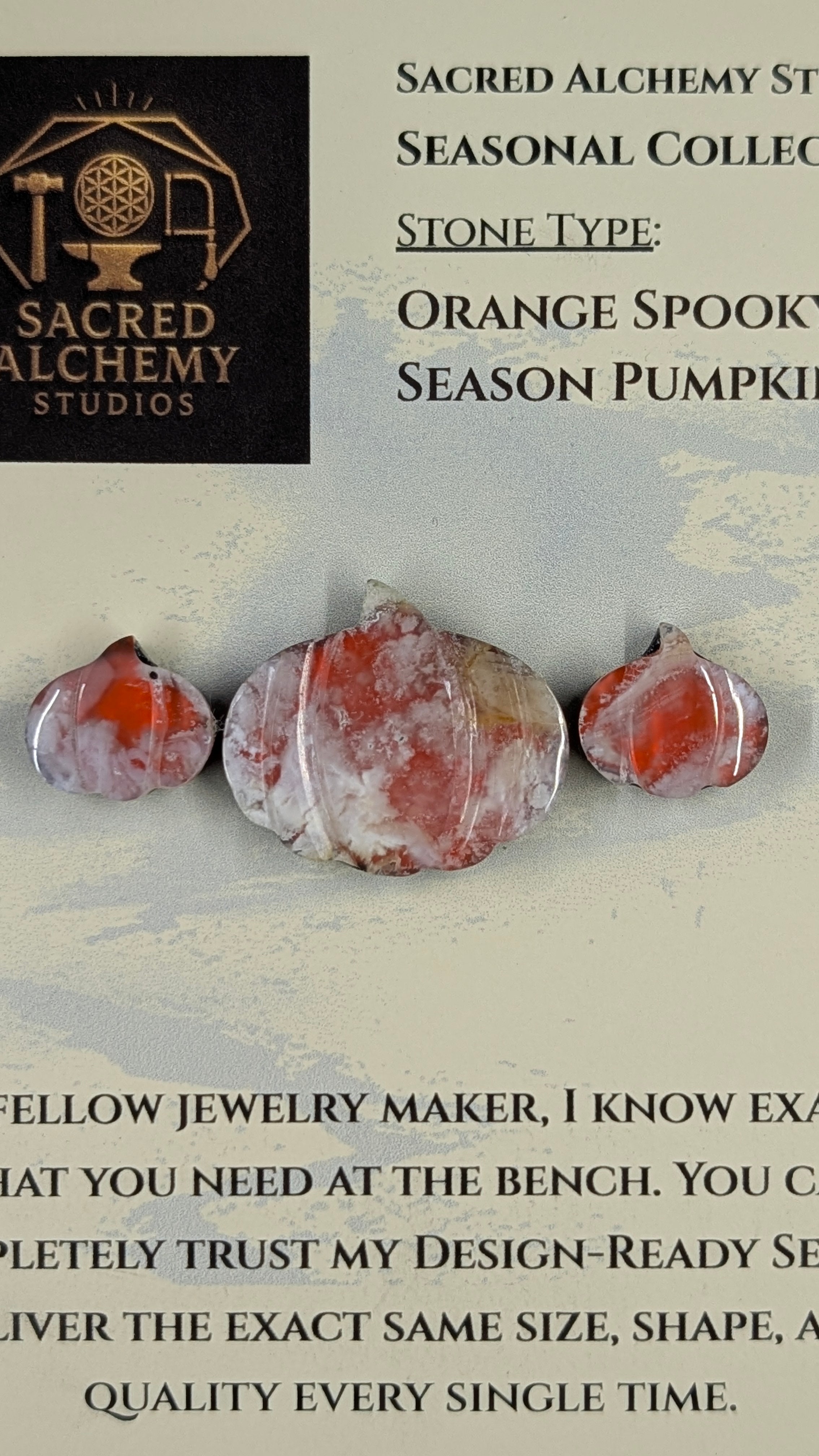 Spooky Season Pumpkin - Orange Plume Agate - Design-Ready™ Set
