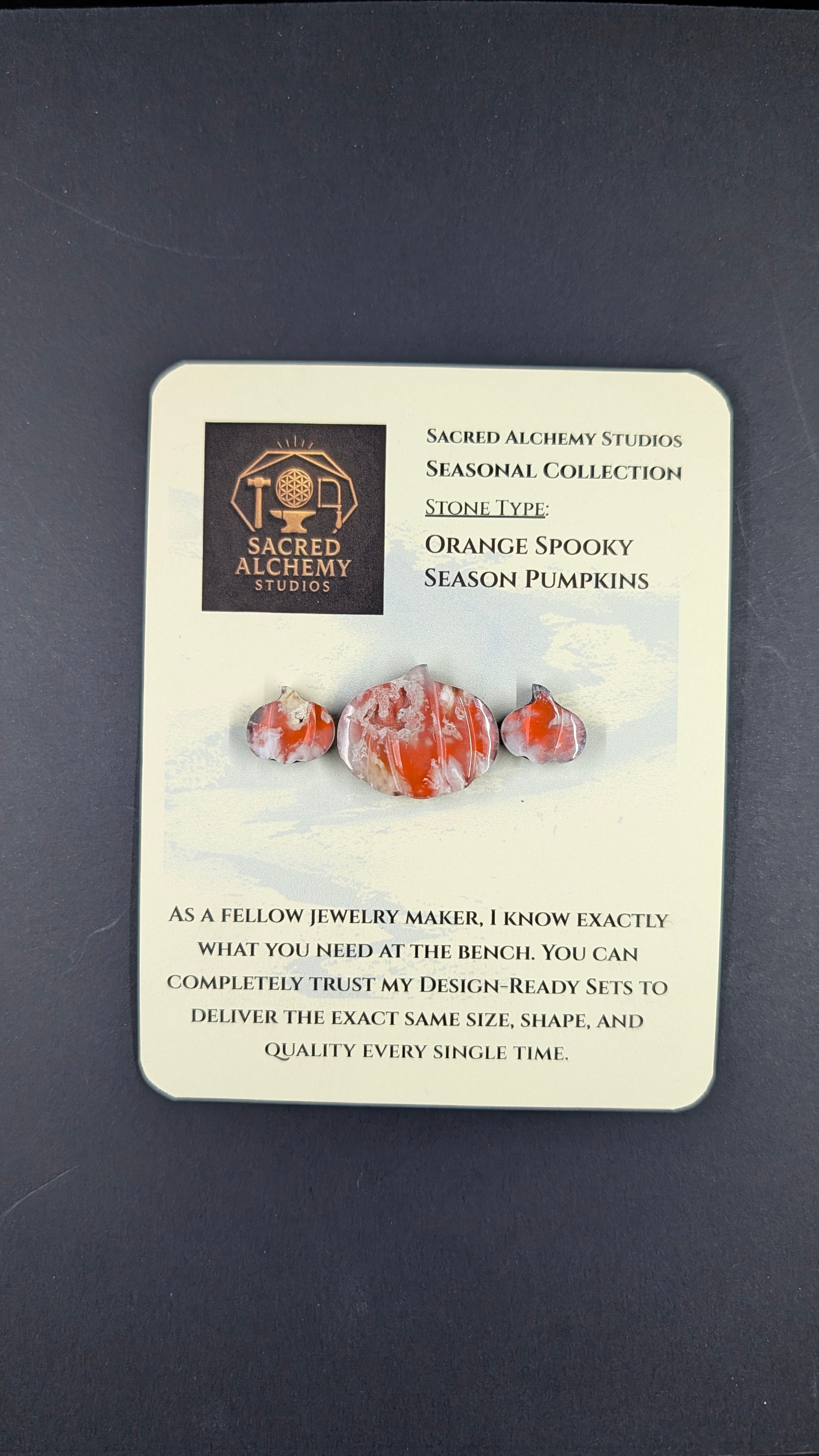 Spooky Season Pumpkin - Orange Plume Agate - Design-Ready™ Set