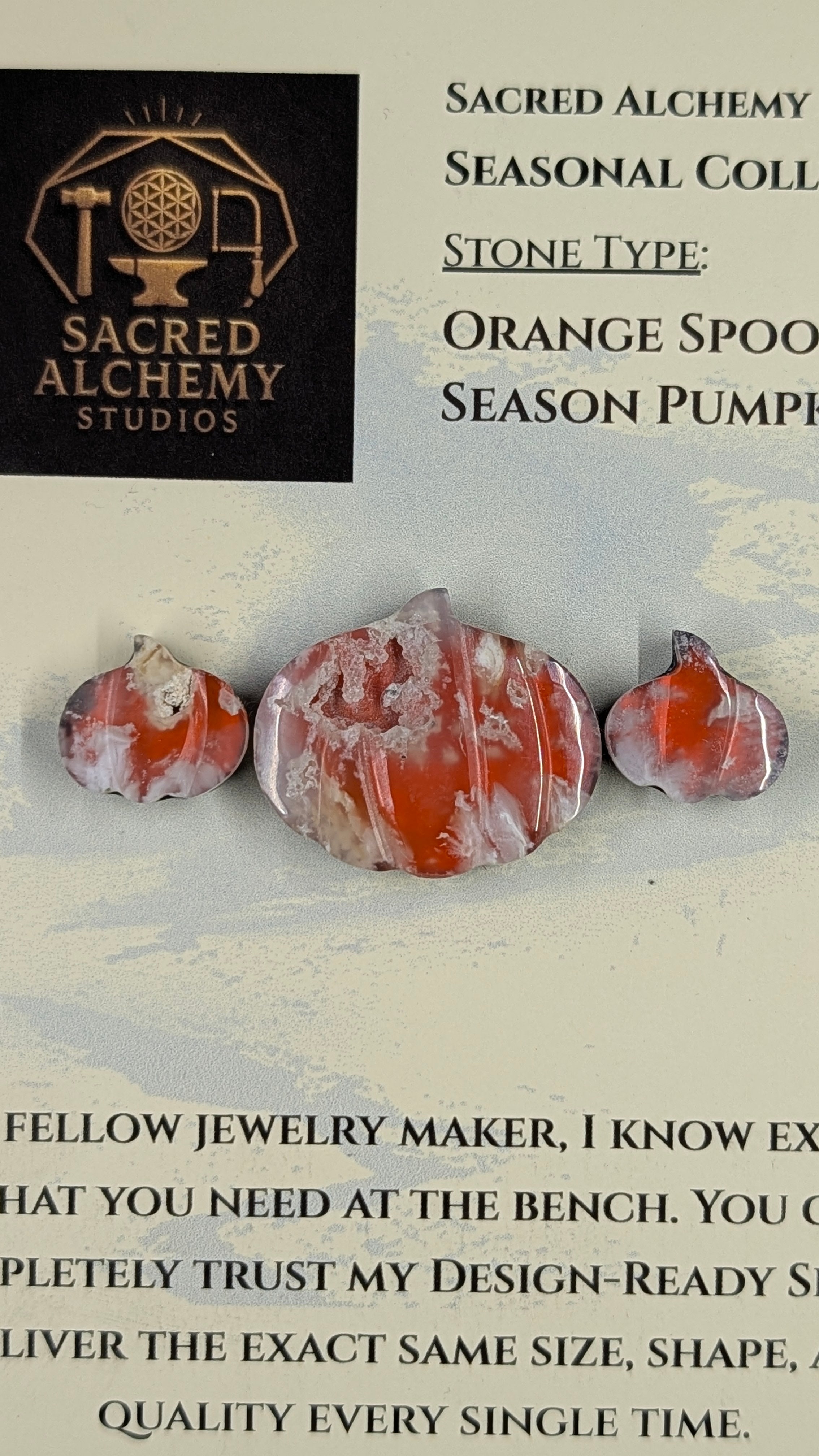 Spooky Season Pumpkin - Orange Plume Agate - Design-Ready™ Set