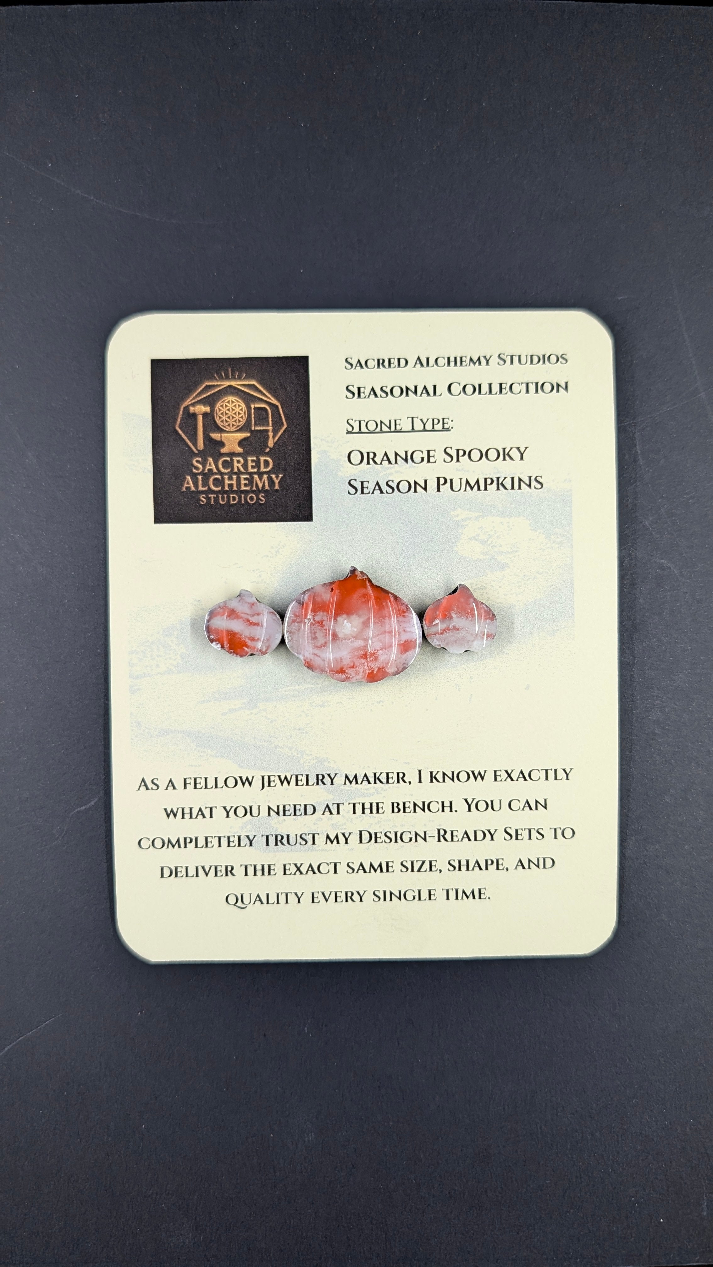 Spooky Season Pumpkin - Orange Plume Agate - Design-Ready™ Set