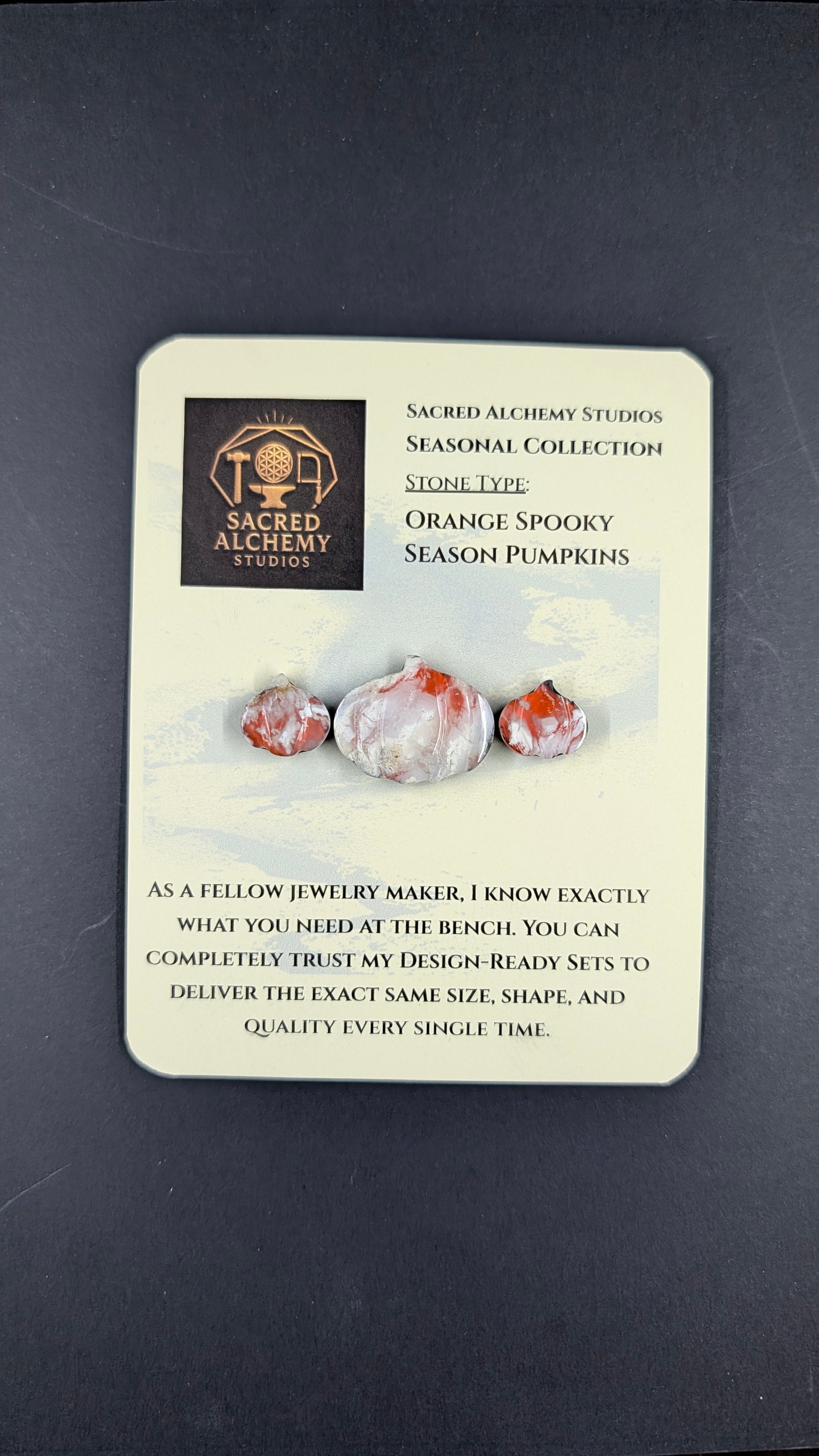 Spooky Season Pumpkin - Orange Plume Agate - Design-Ready™ Set