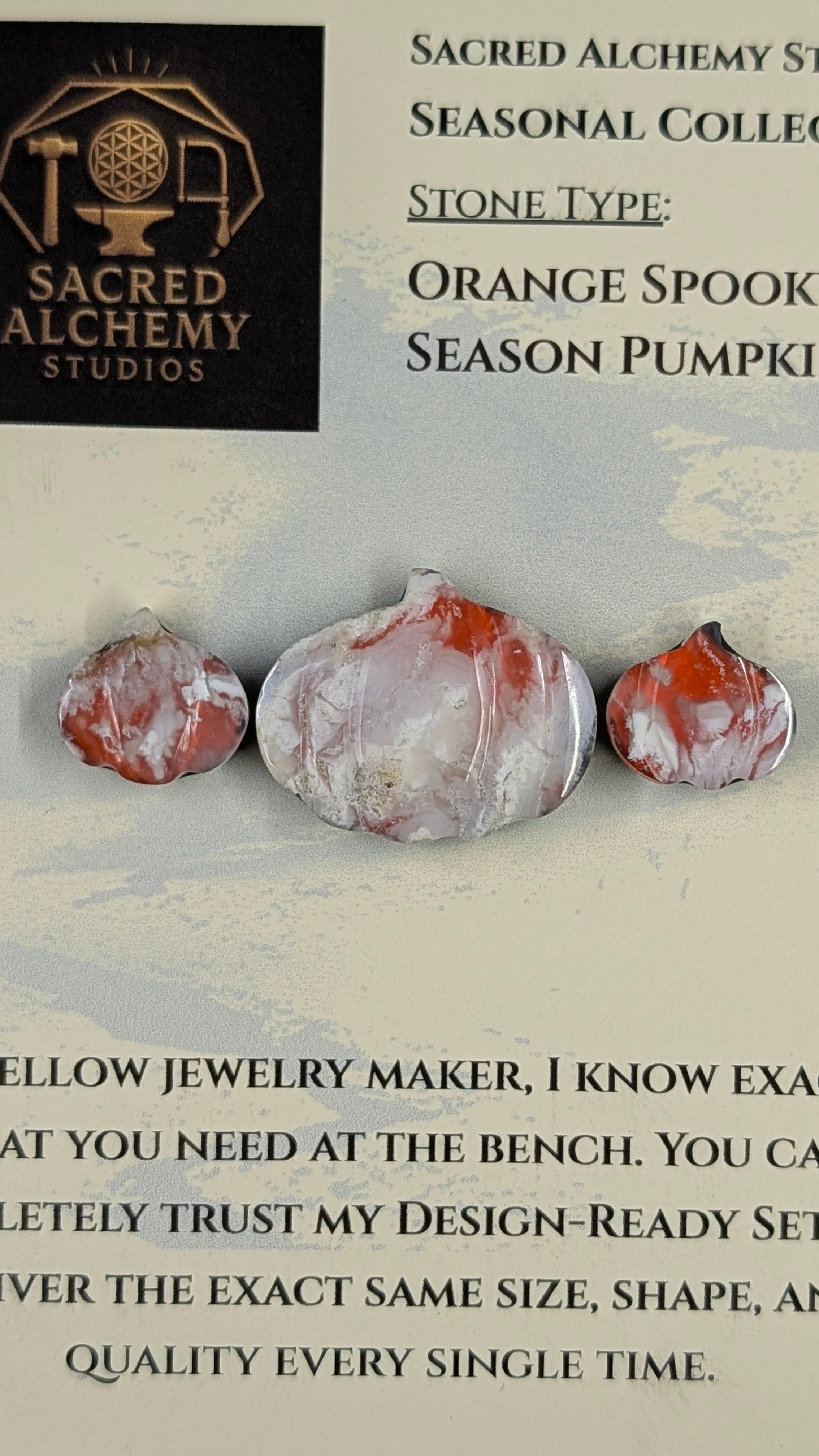 Spooky Season Pumpkin - Orange Plume Agate - Design-Ready™ Set