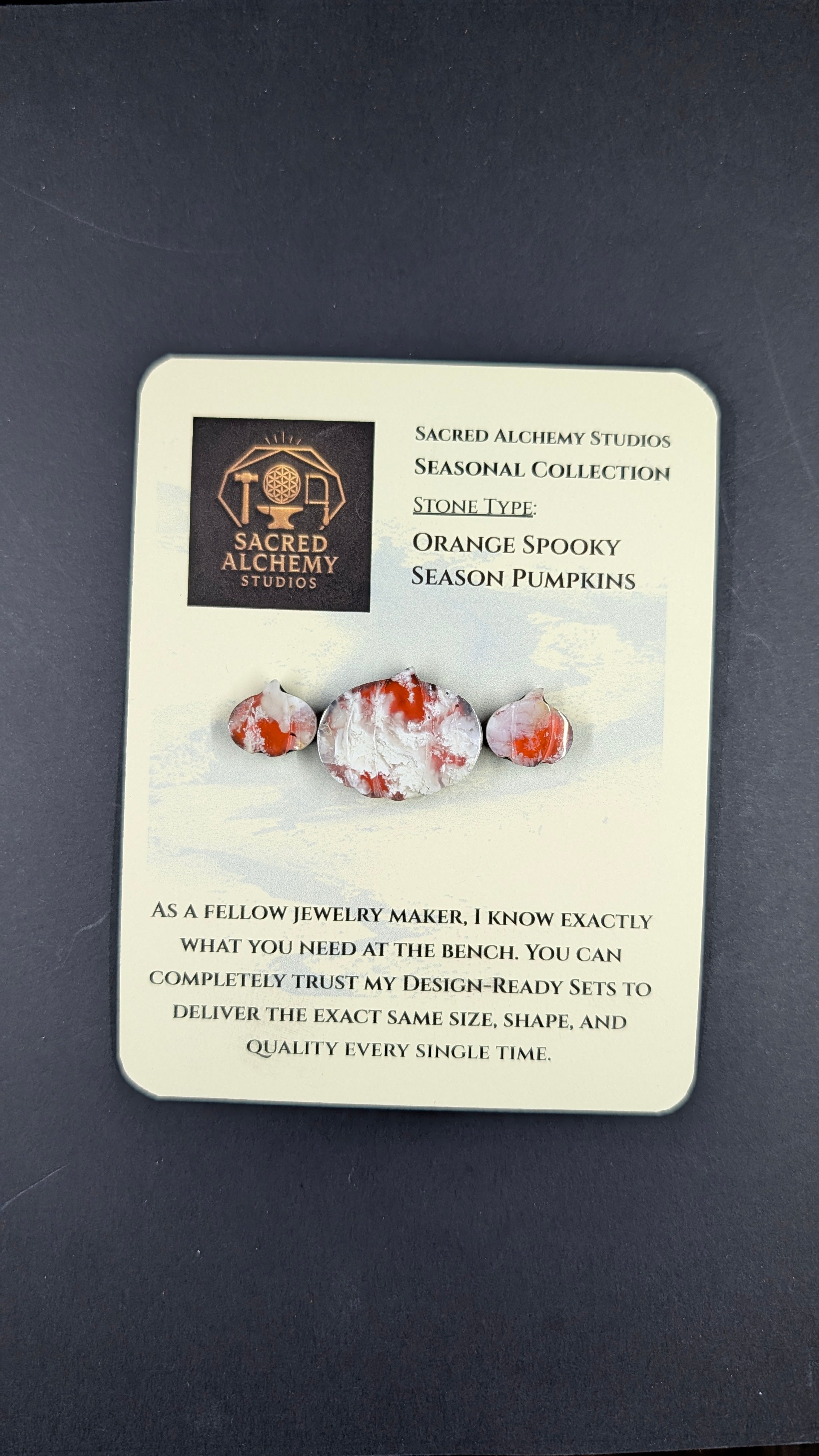 Spooky Season Pumpkin - Orange Plume Agate - Design-Ready™ Set