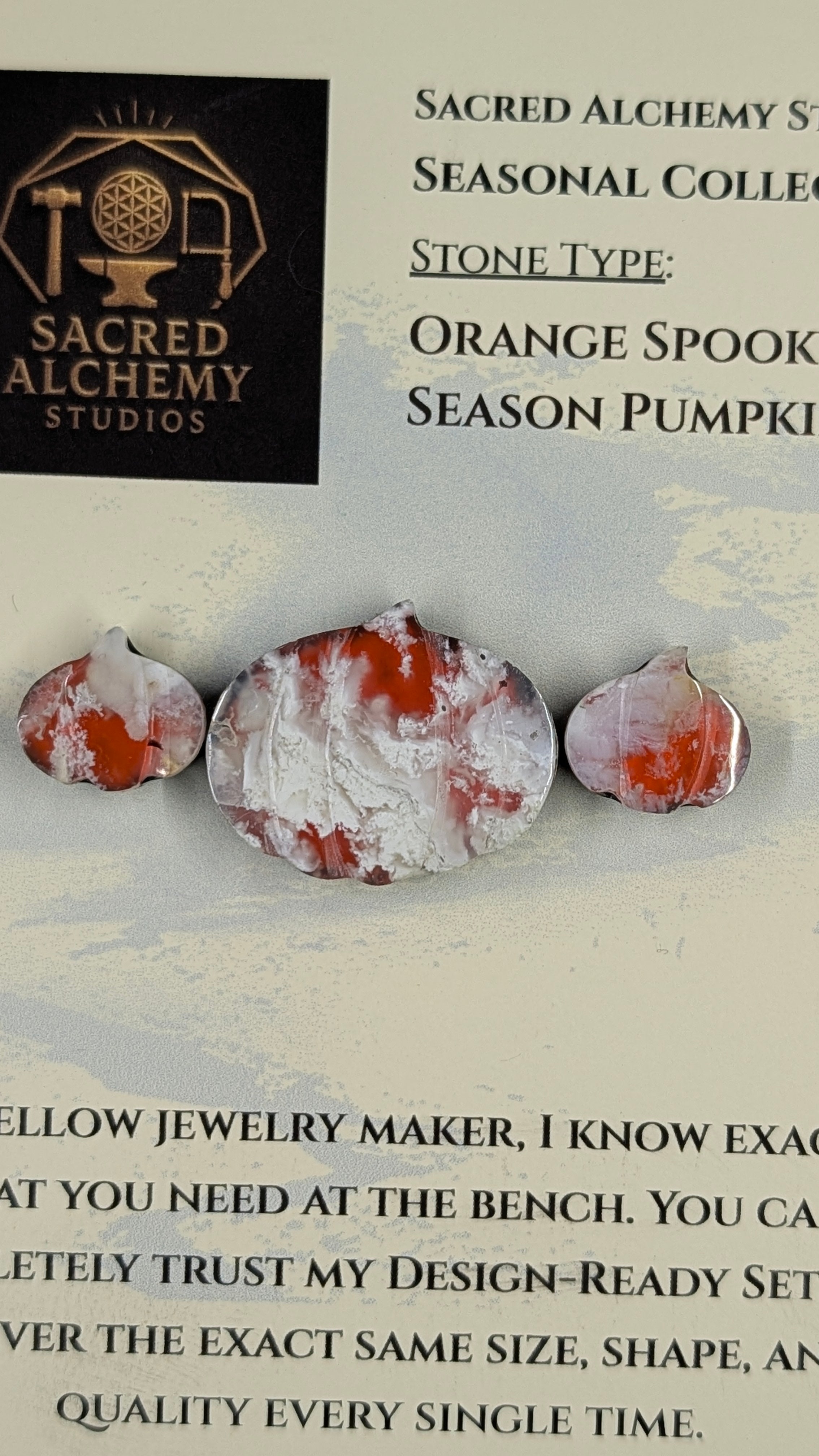 Spooky Season Pumpkin - Orange Plume Agate - Design-Ready™ Set