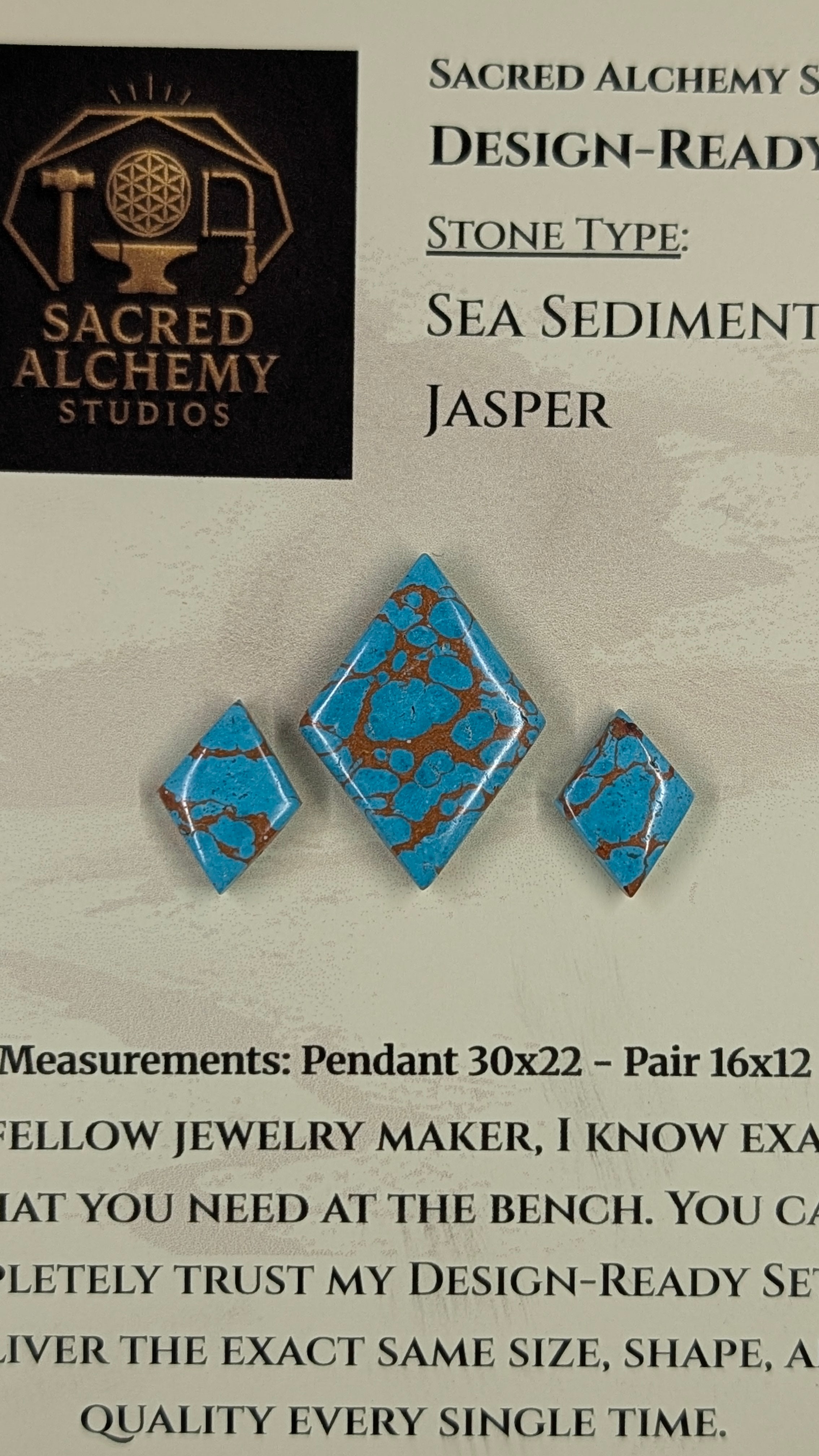 Rhombus Shape - Sea Sediment Jasper - Design-Ready™