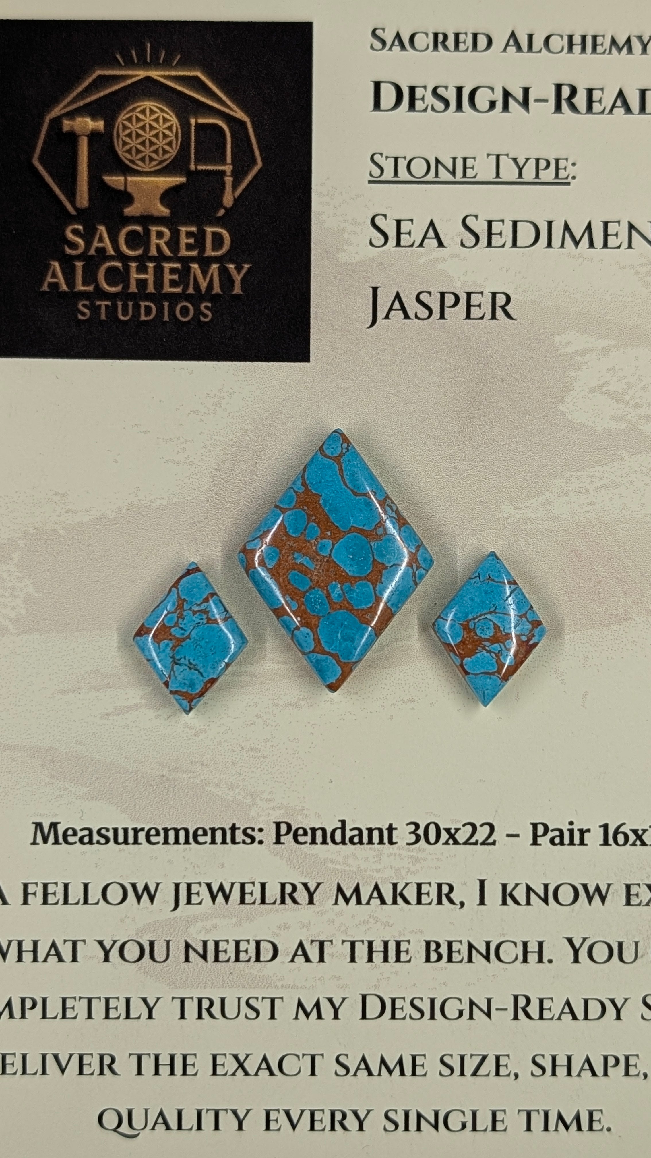 Rhombus Shape - Sea Sediment Jasper - Design-Ready™
