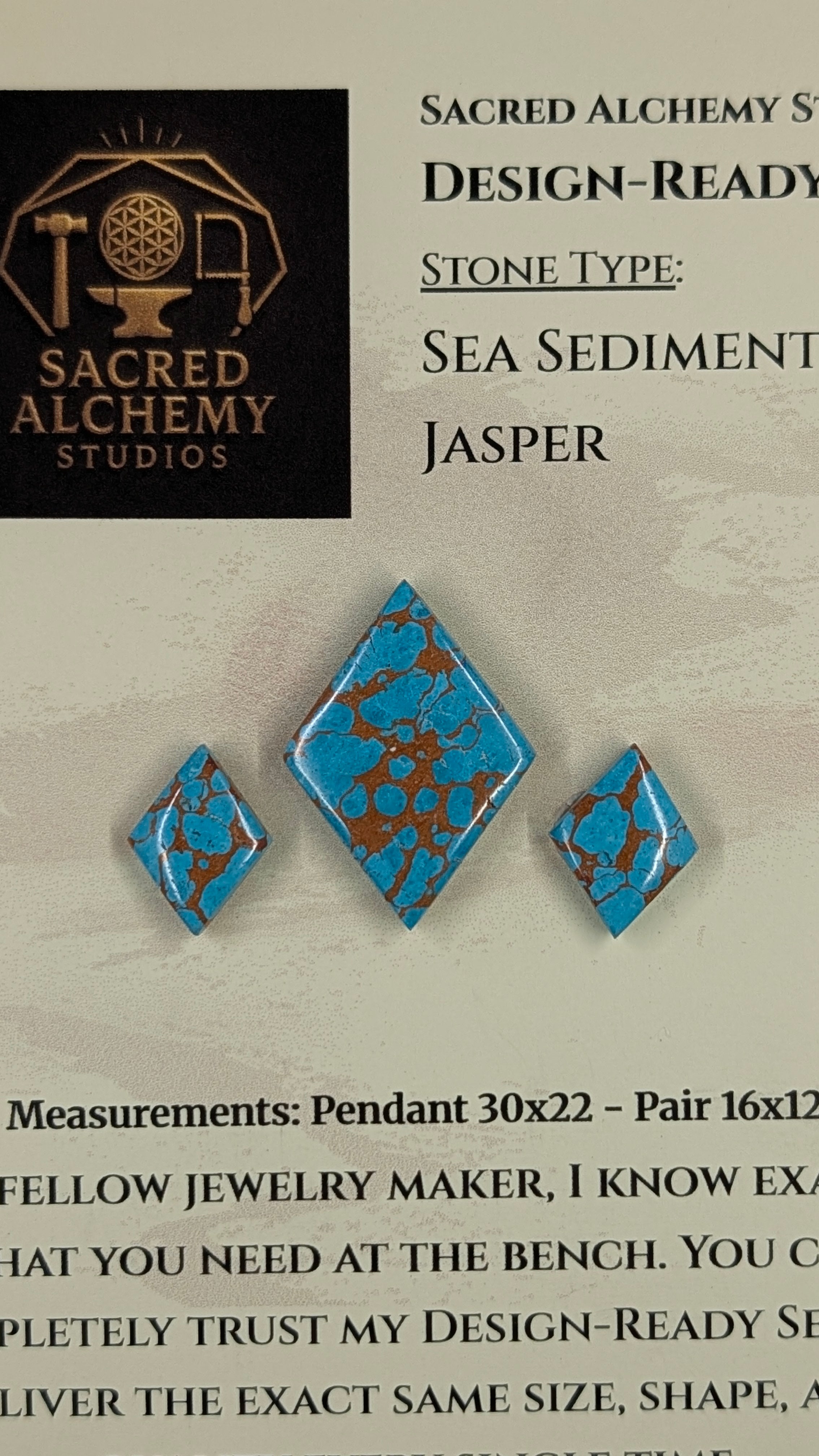 Rhombus Shape - Sea Sediment Jasper - Design-Ready™