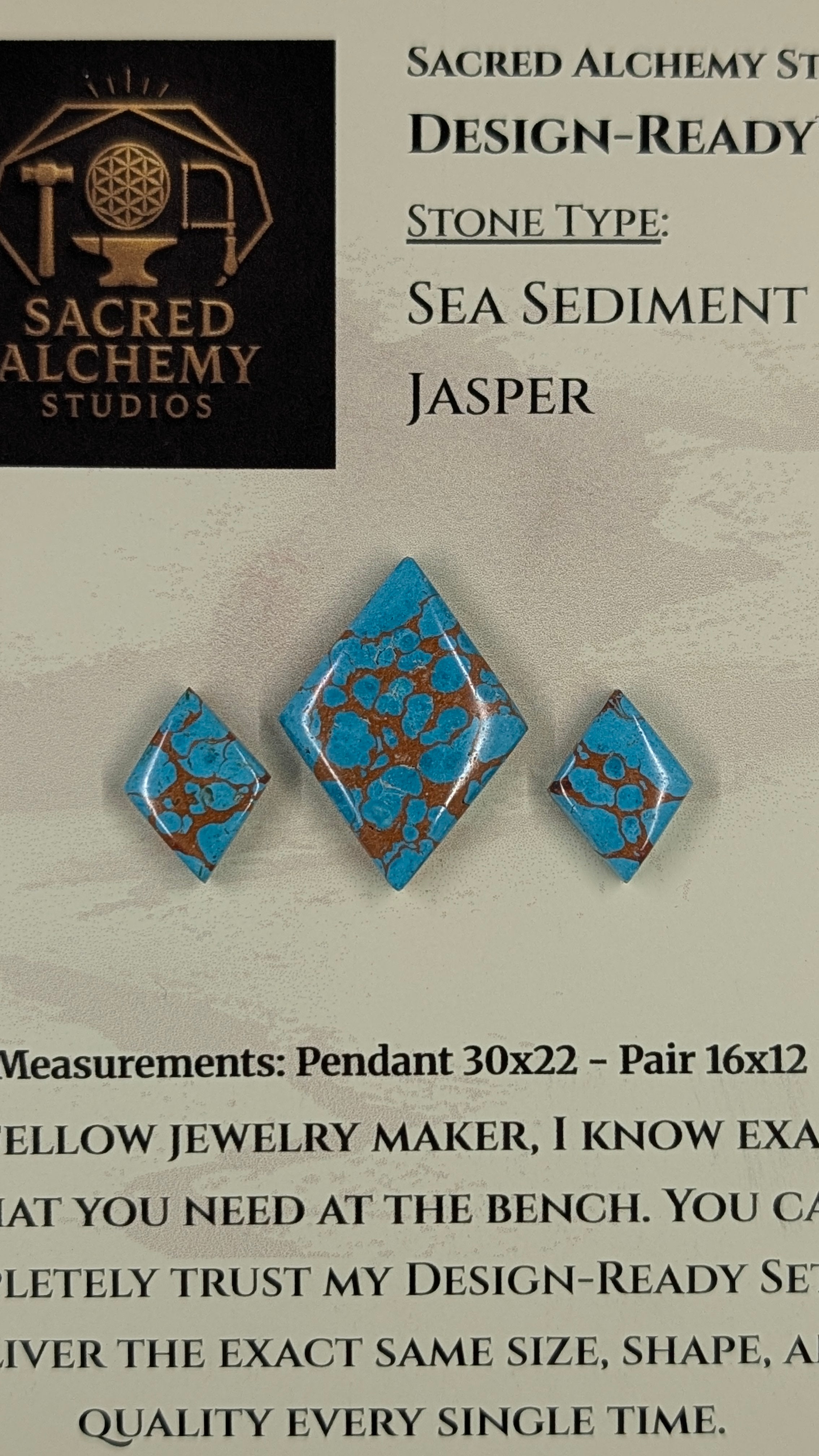 Rhombus Shape - Sea Sediment Jasper - Design-Ready™