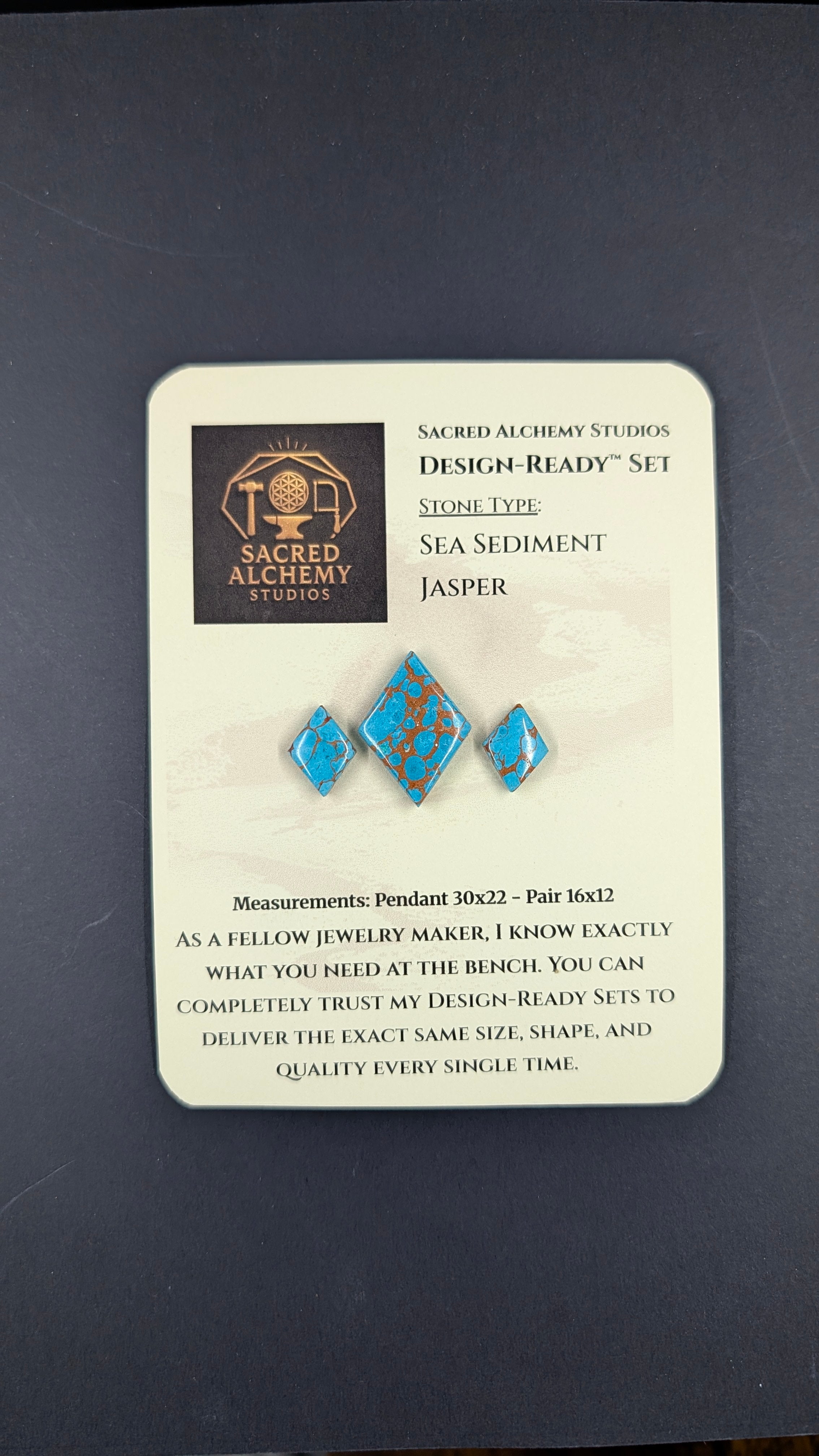 Rhombus Shape - Sea Sediment Jasper - Design-Ready™