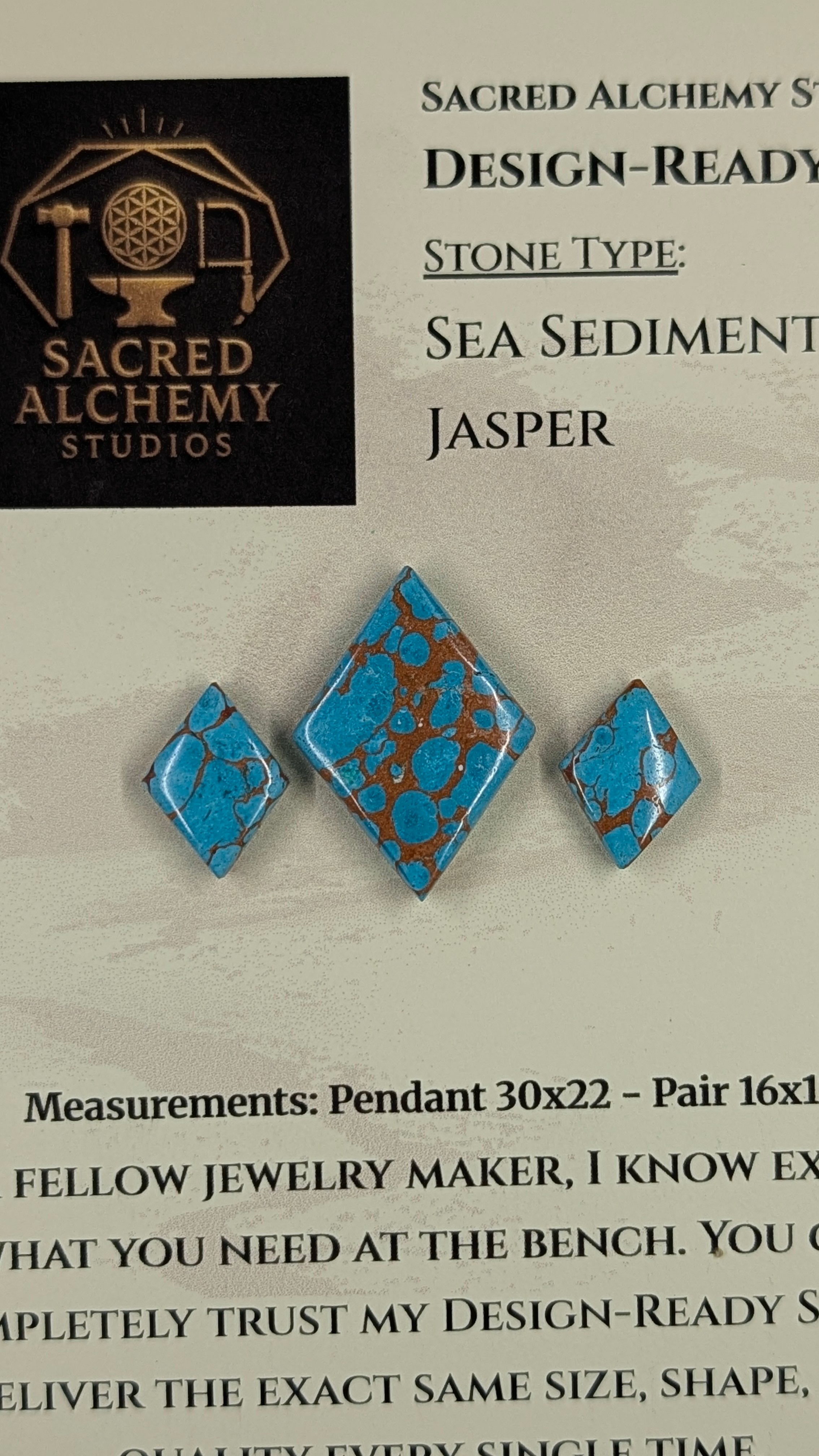 Rhombus Shape - Sea Sediment Jasper - Design-Ready™