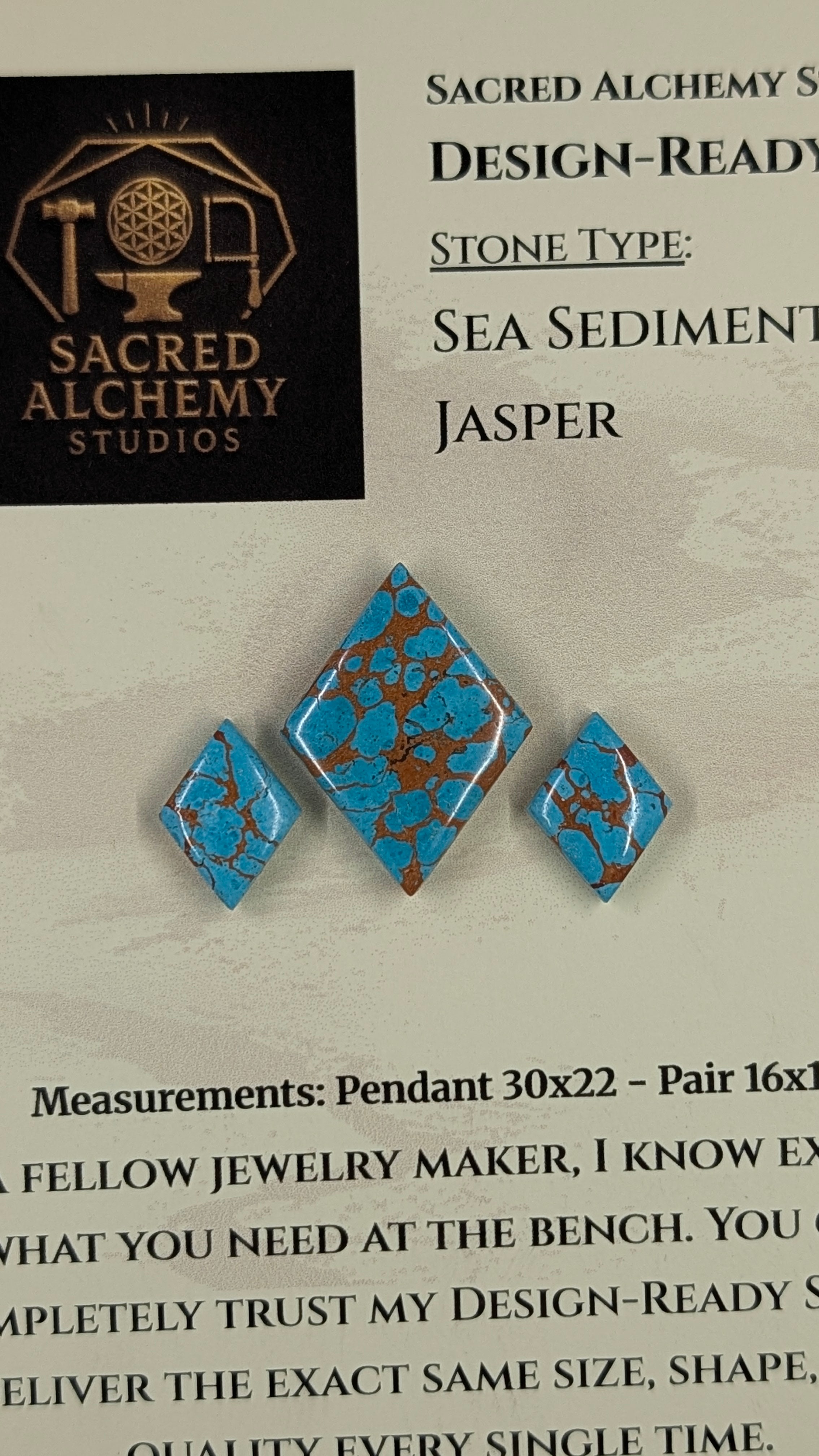 Rhombus Shape - Sea Sediment Jasper - Design-Ready™