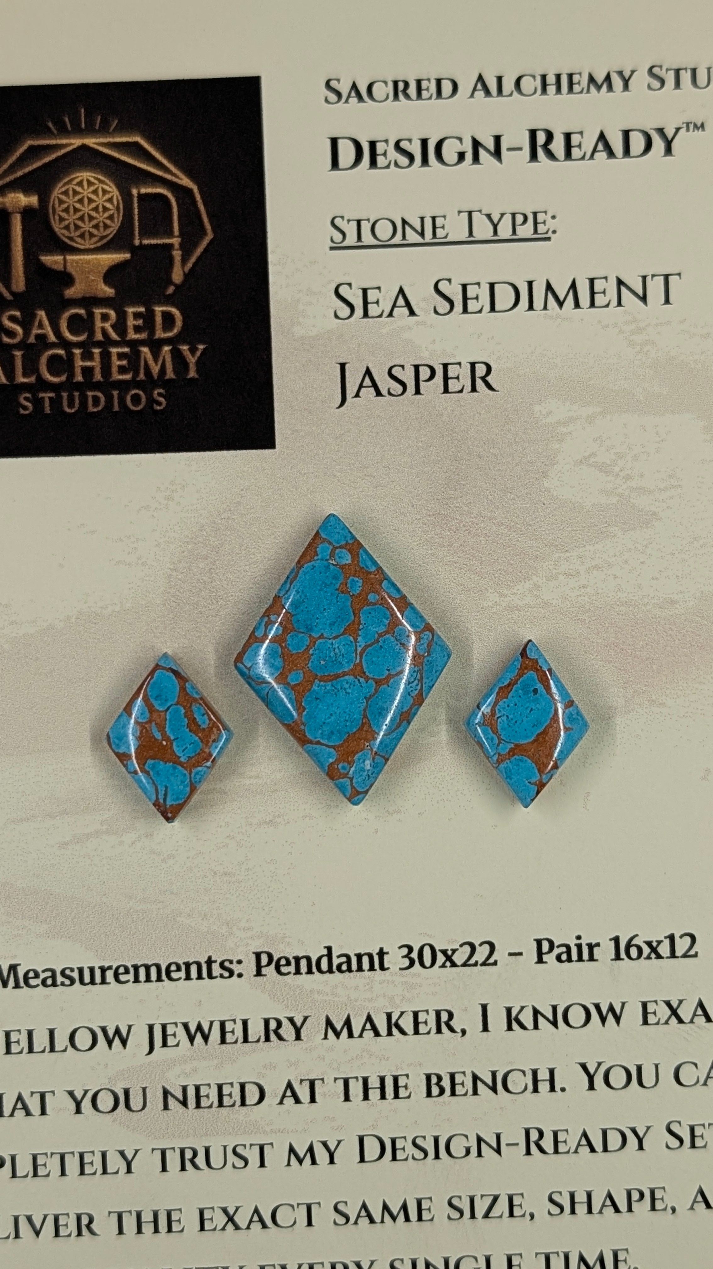 Rhombus Shape - Sea Sediment Jasper - Design-Ready™