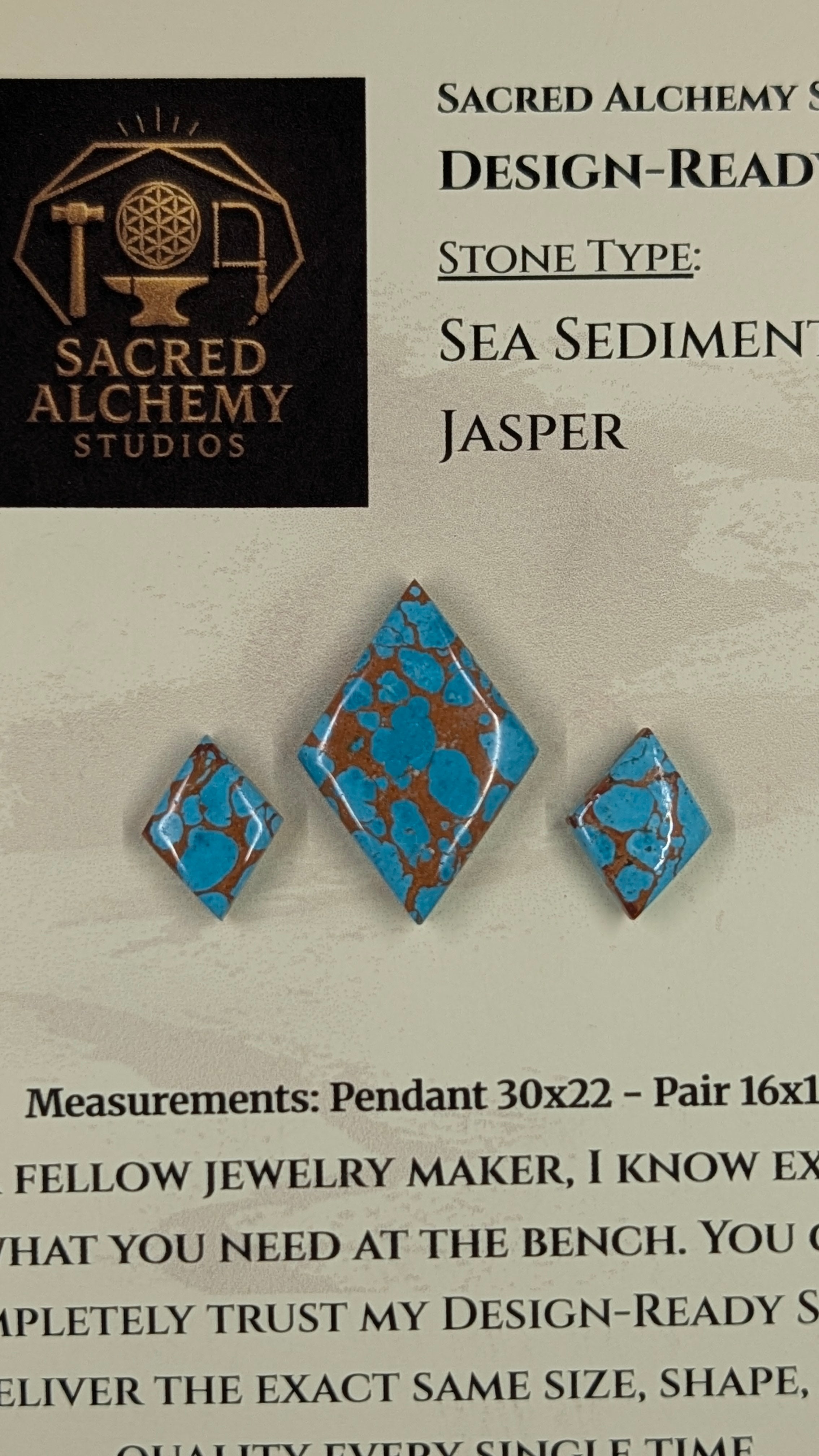 Rhombus Shape - Sea Sediment Jasper - Design-Ready™