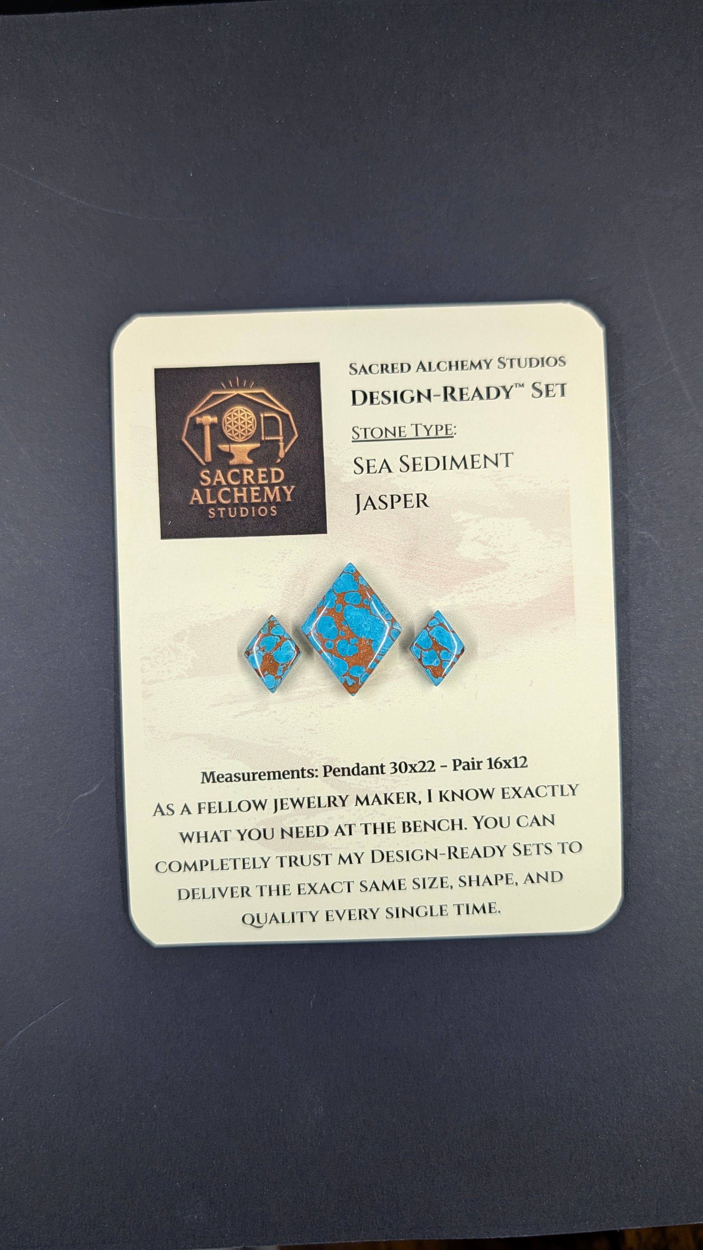 Rhombus Shape - Sea Sediment Jasper - Design-Ready™