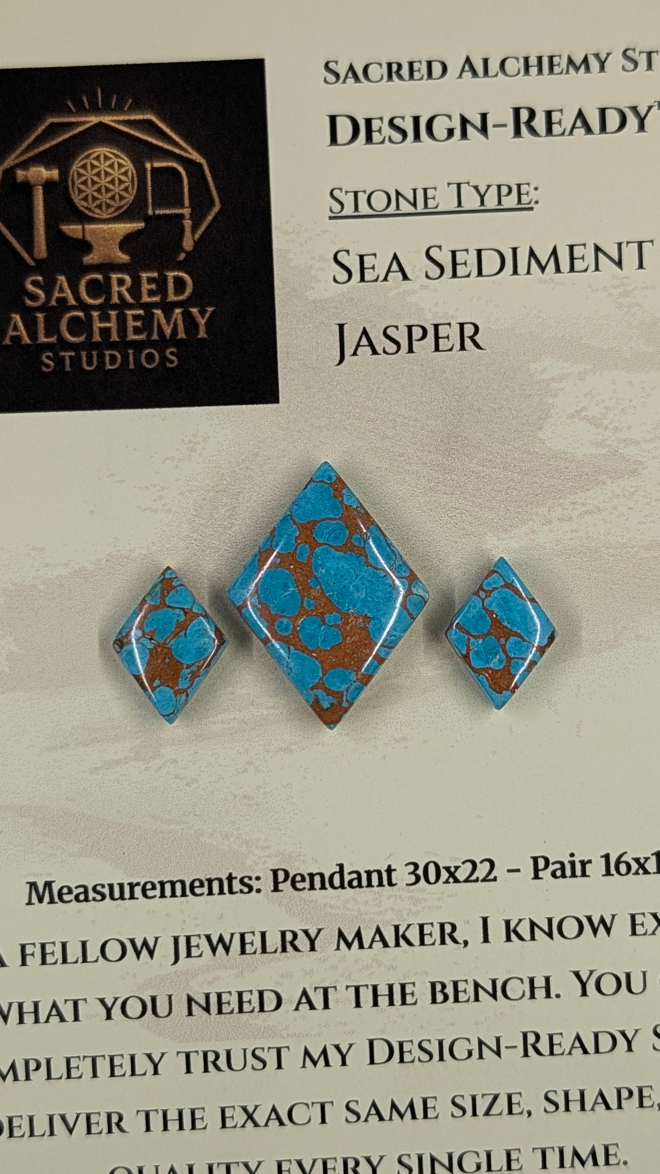 Rhombus Shape - Sea Sediment Jasper - Design-Ready™