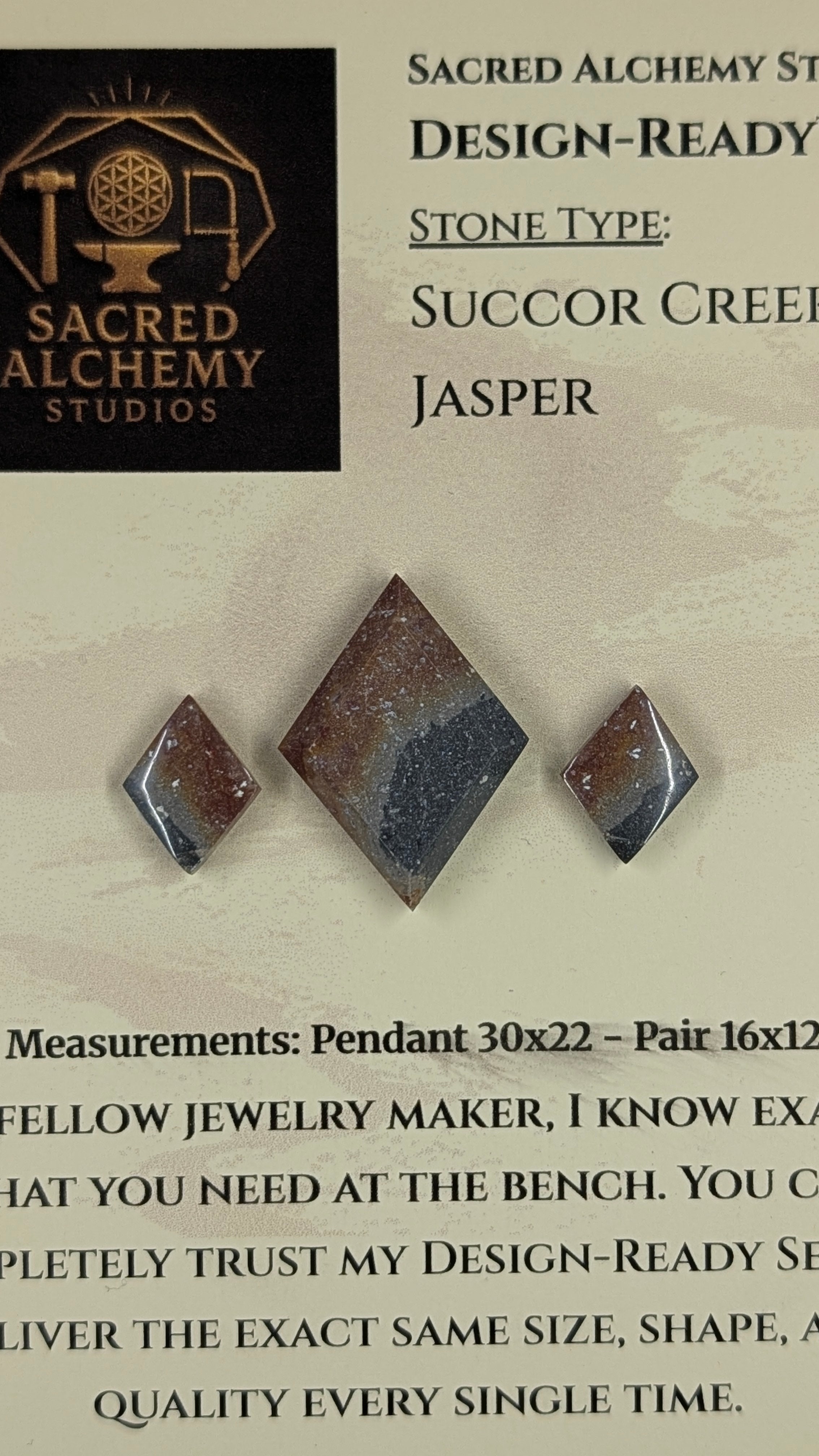 Rhombus Shape - Succor Creek Jasper - Design-Ready™ Set