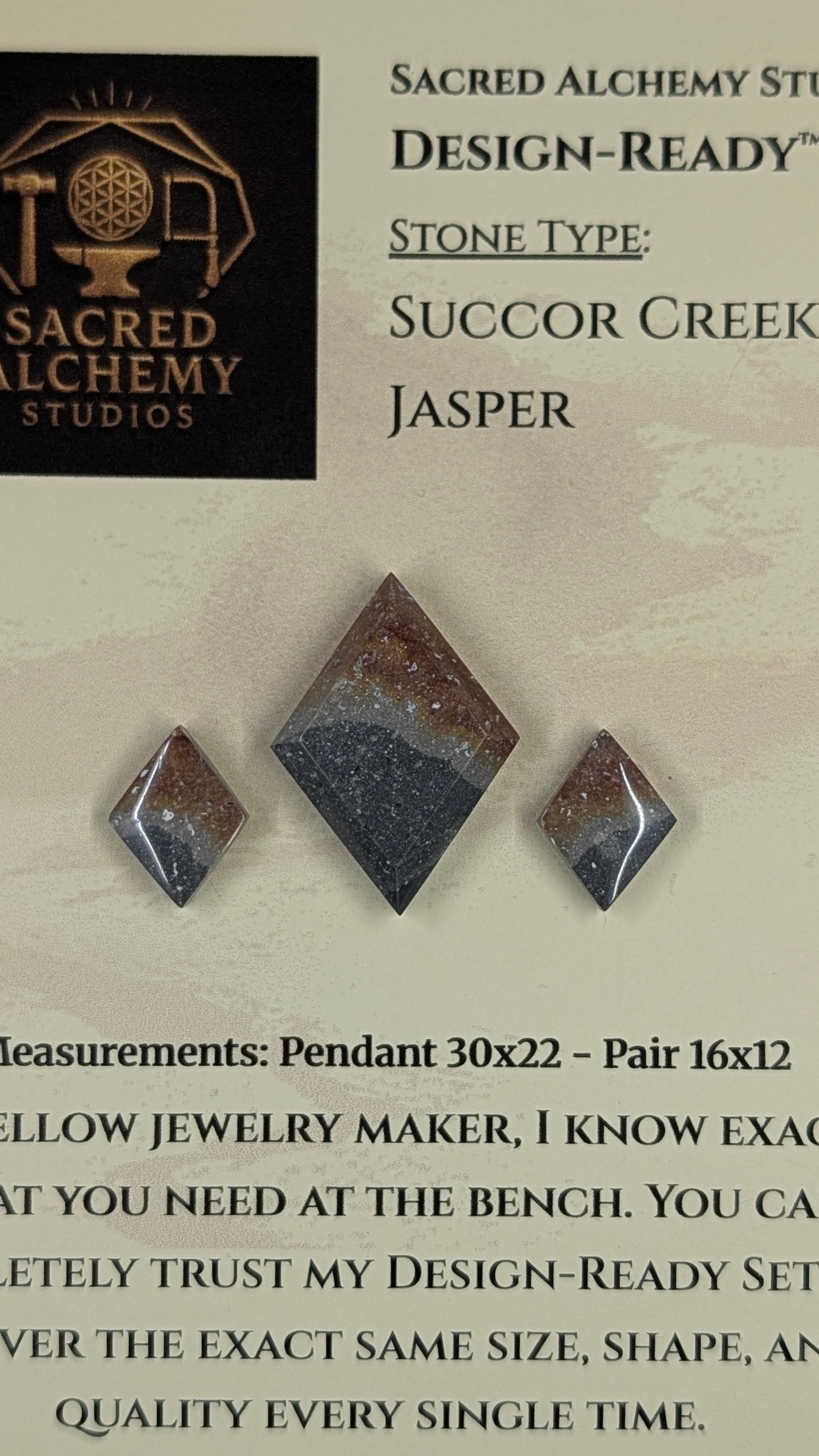 Rhombus Shape - Succor Creek Jasper - Design-Ready™ Set