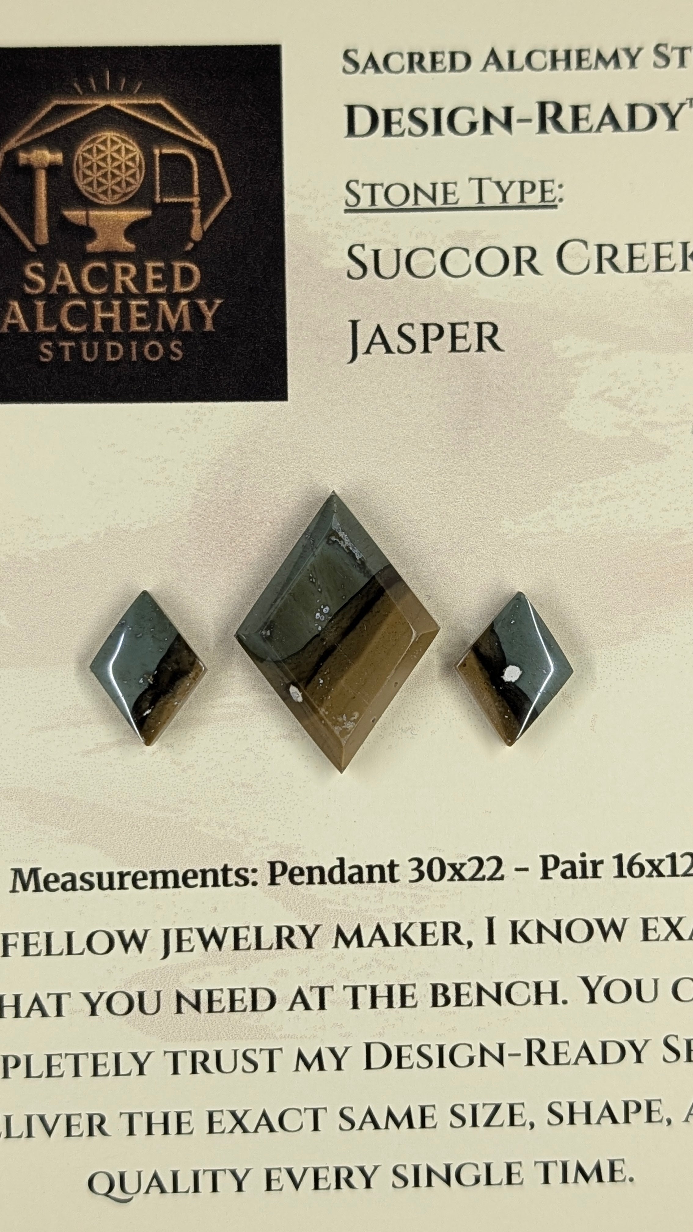 Rhombus Shape - Succor Creek Jasper - Design-Ready™ Set
