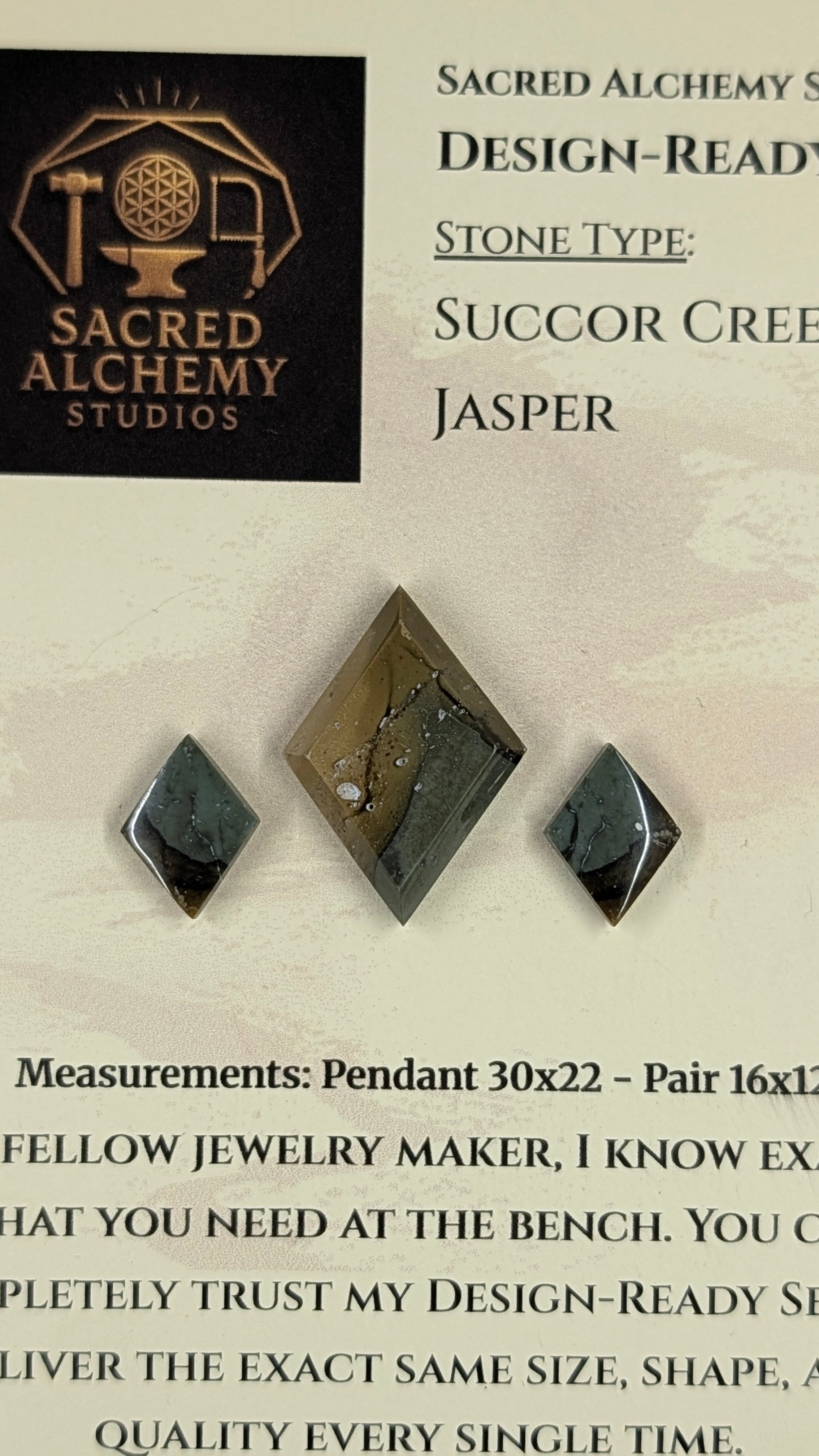 Rhombus Shape - Succor Creek Jasper - Design-Ready™ Set
