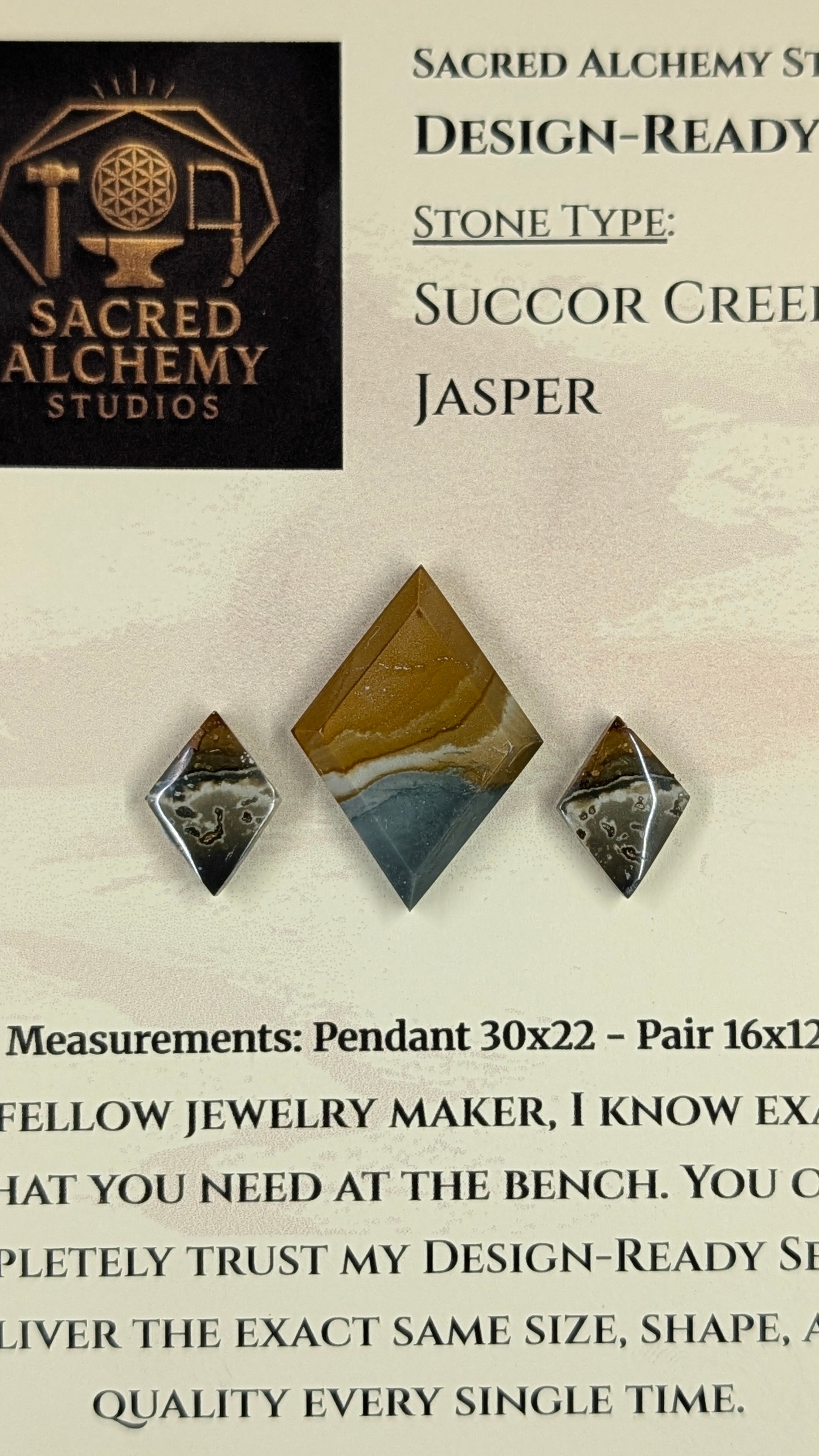 Rhombus Shape - Succor Creek Jasper - Design-Ready™ Set